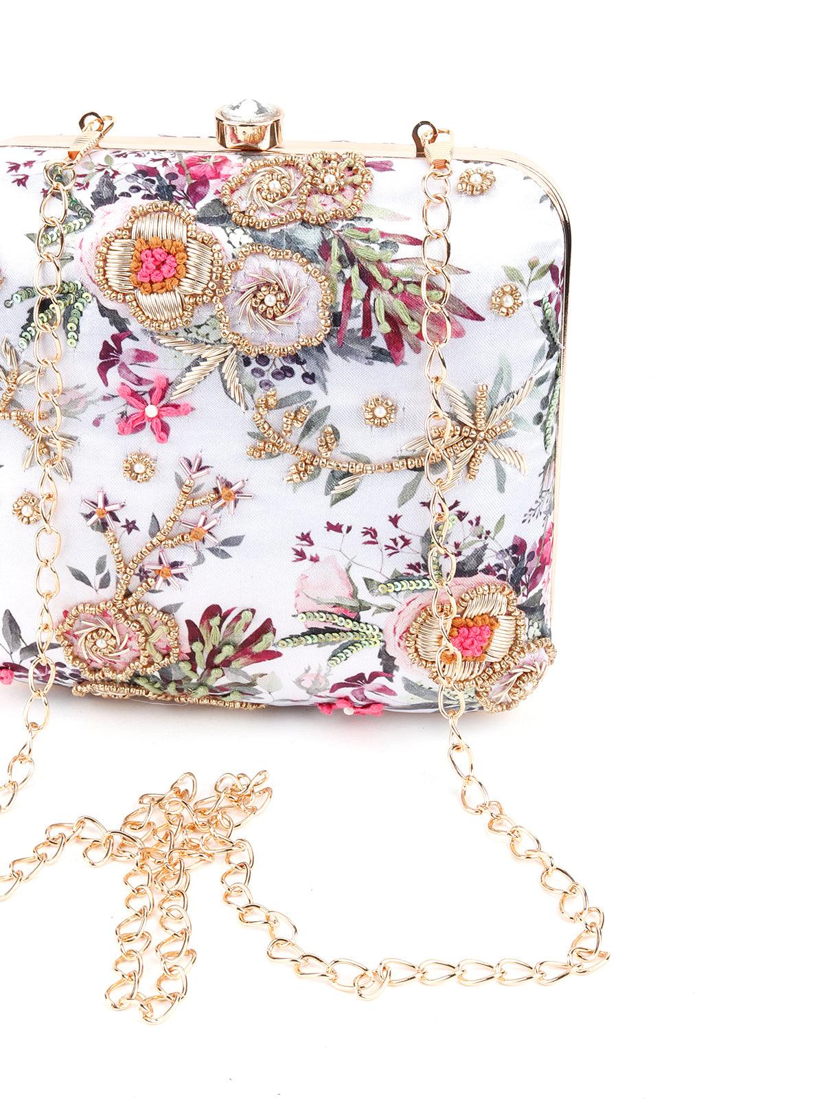 Odette Women Fresh Floral Print Clutch - Image 6