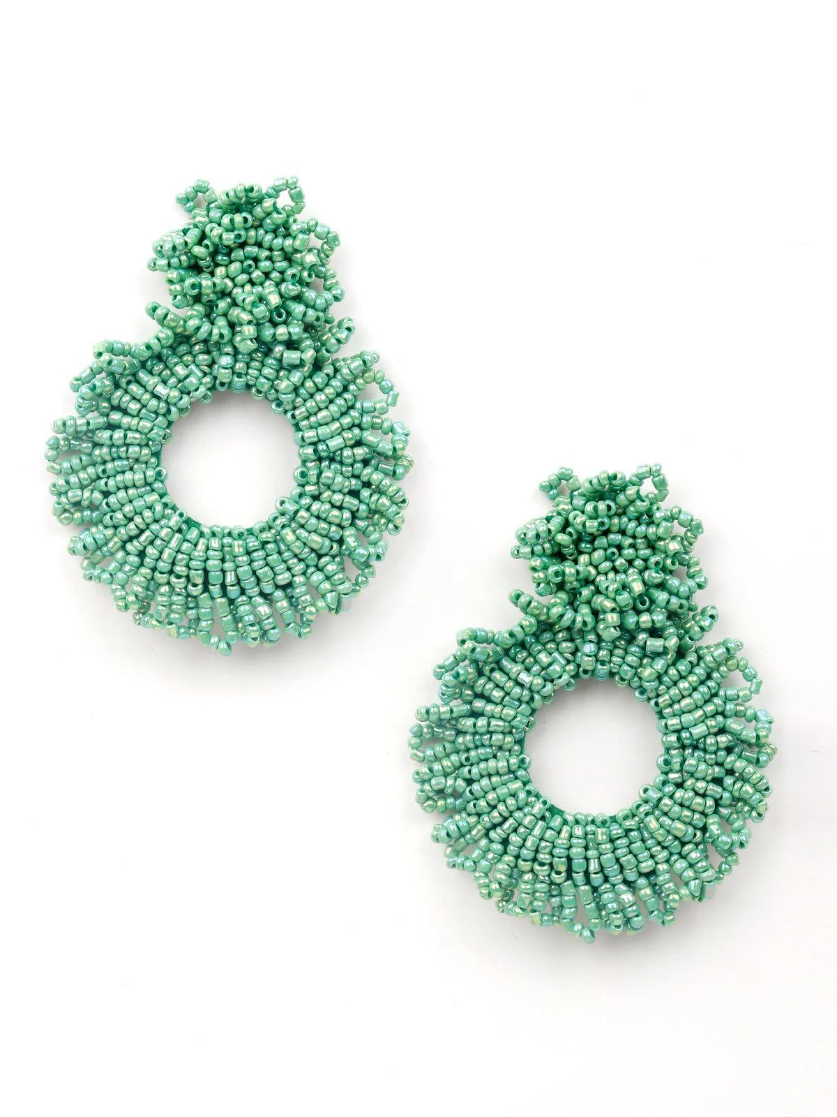Odette Women Green Metal Earrings - Image 3