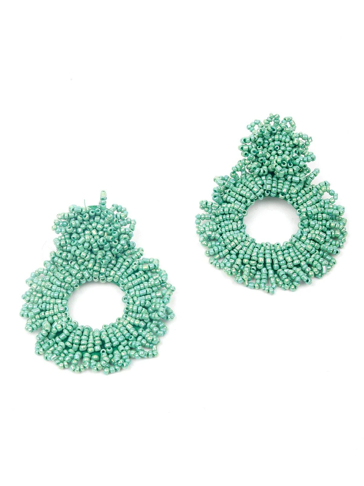 Odette Women Green Metal Earrings - Image 5