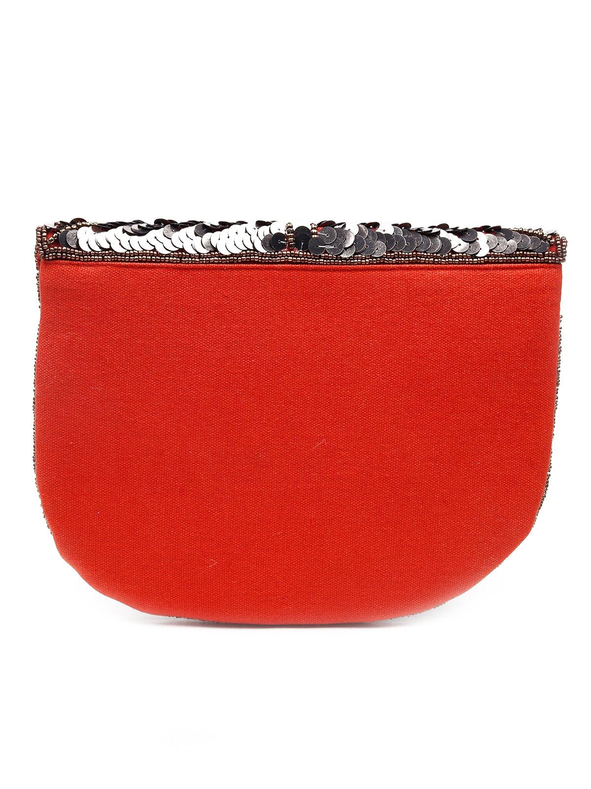 Odette Women Grey And Gold Metal Sling Bag - Image 4