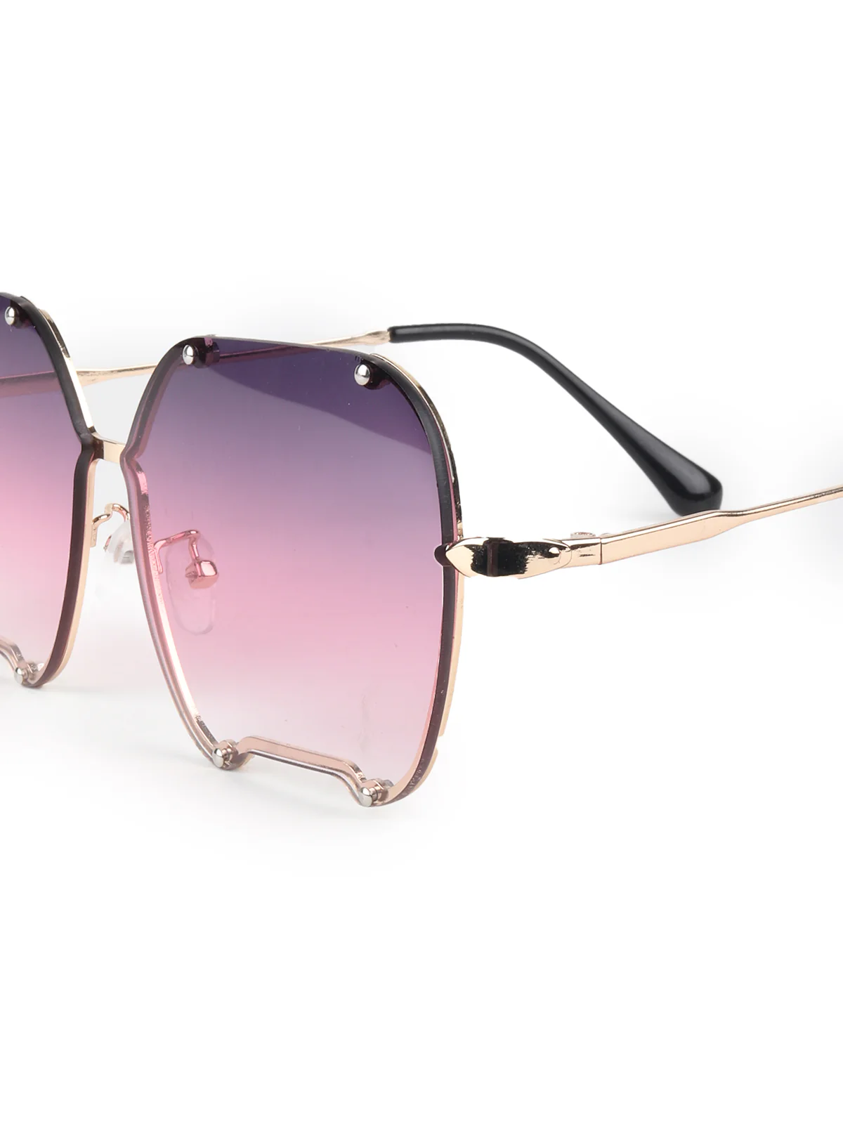 Odette Women Purple High-Index Acrylic Sunglasses - Image 5