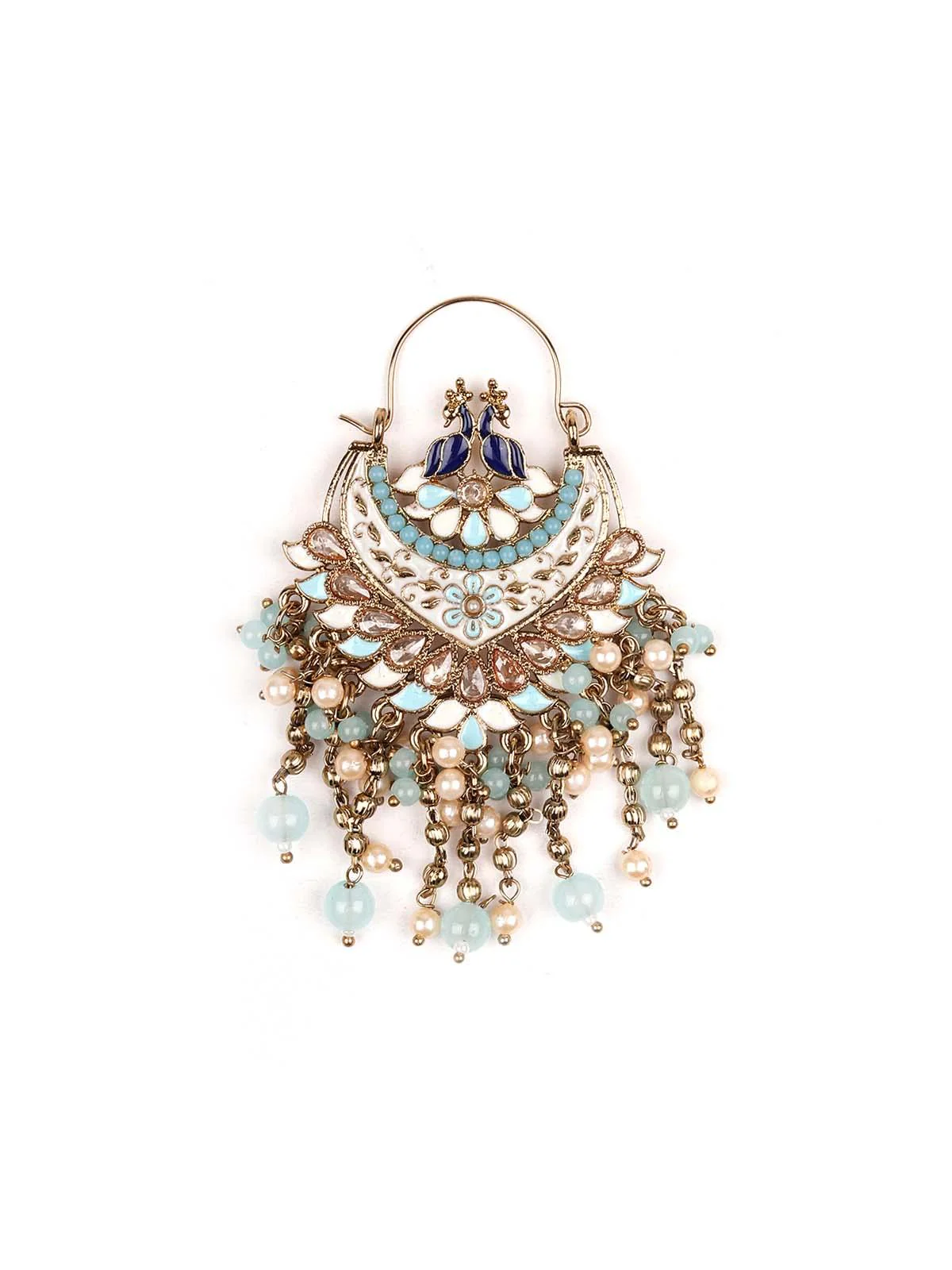Odette Women Gorgeous Statement Green Drop Earrings - Image 2