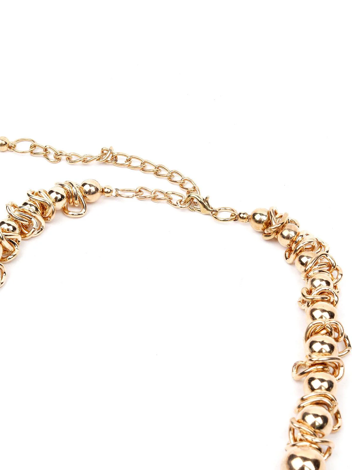 Odette Women Gold Classic Roundedmetal Necklace - Image 6
