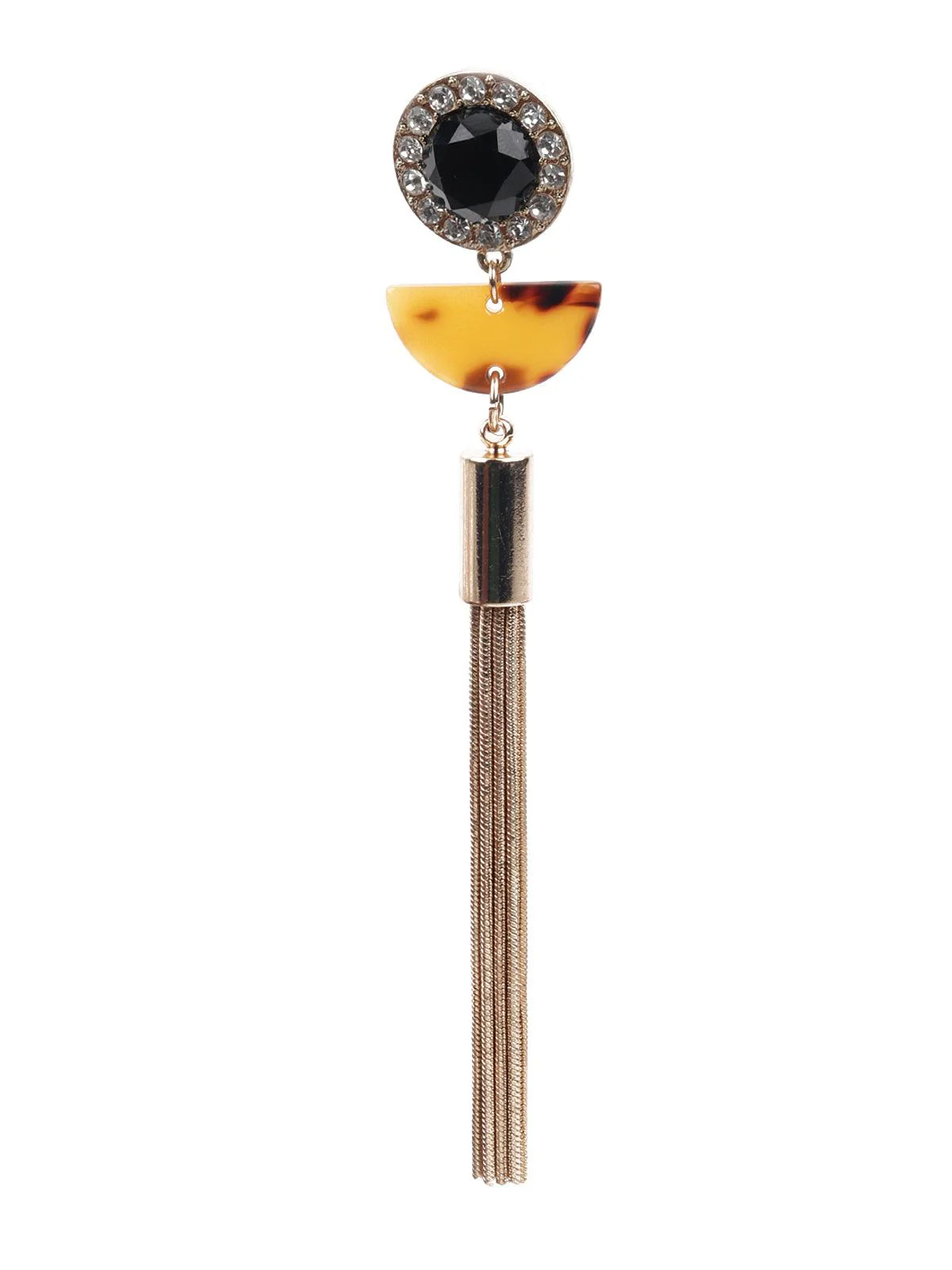 Odette Women Gold Dangler Earrings - Image 2