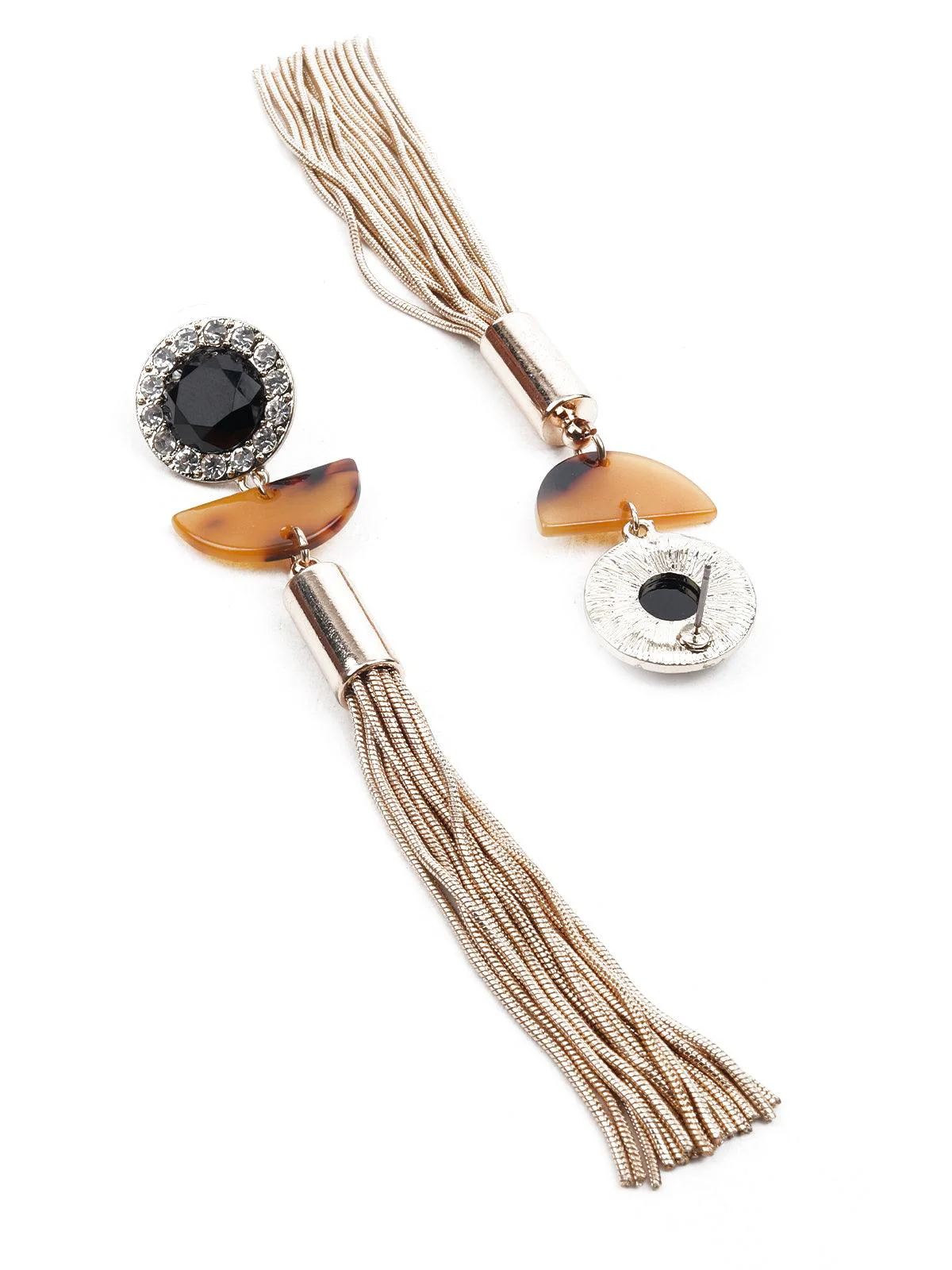 Odette Women Gold Dangler Earrings - Image 3