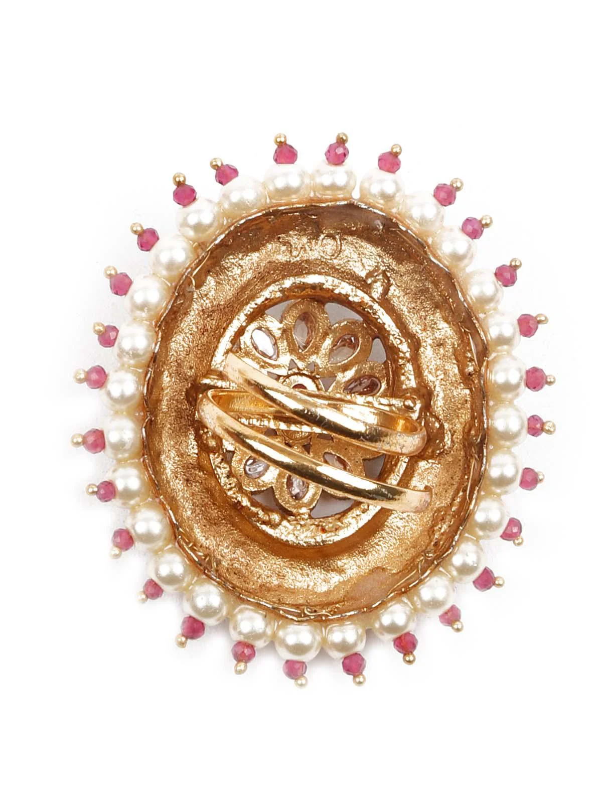 Odette Women Gold Embellished Ring - Image 6