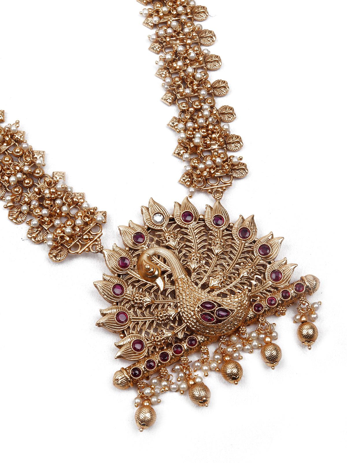 Odette Women Gold Ethnic Necklace - Image 5