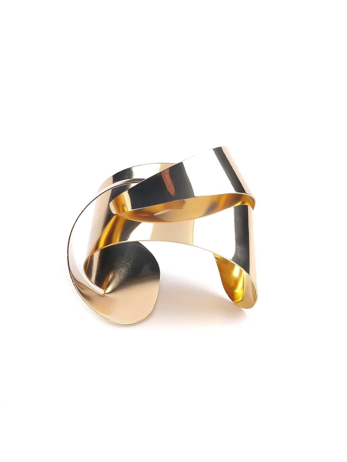 Odette Gold Textured Elegant Bracelet For Women - Image 3
