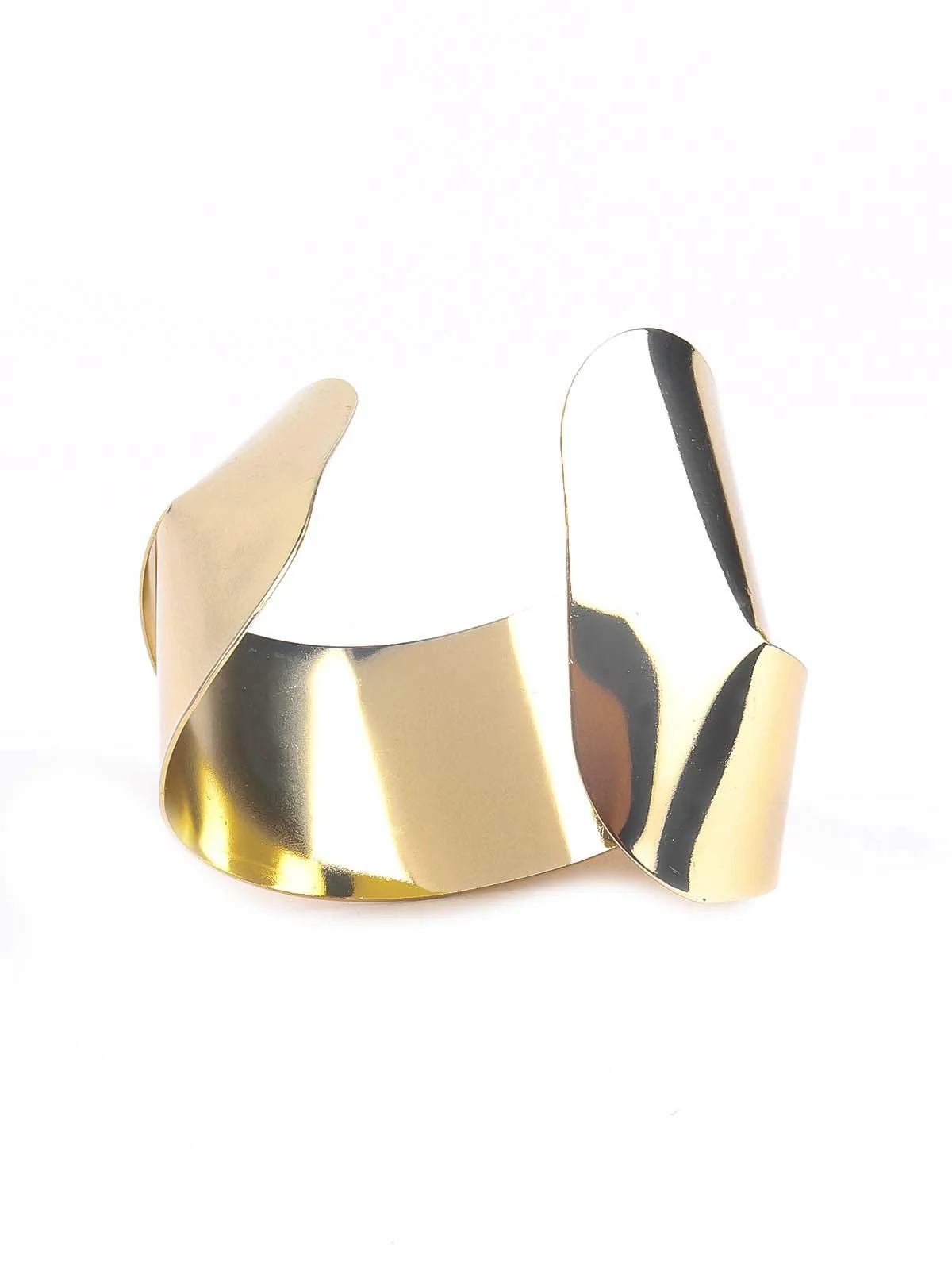 Odette Gold Textured Elegant Bracelet For Women - Image 4