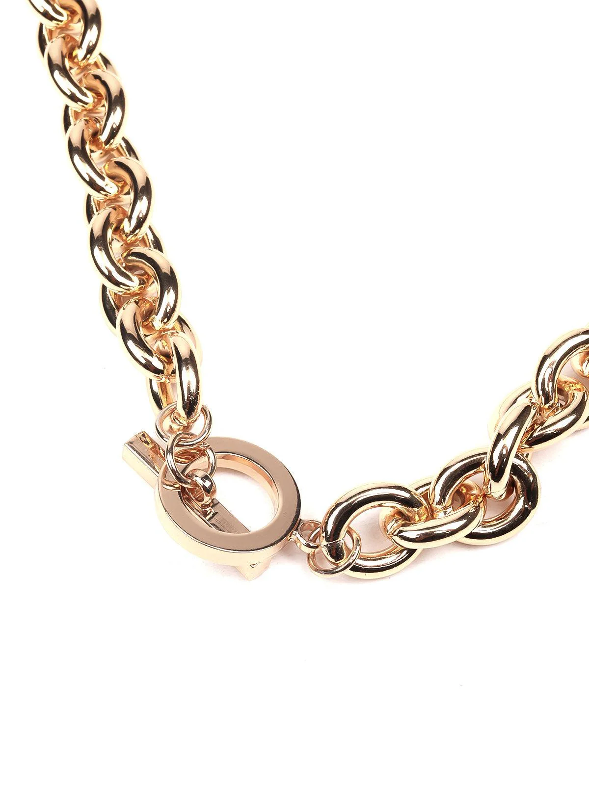 Odette Gold-Tone Chain Patterned Necklace For Women - Image 4