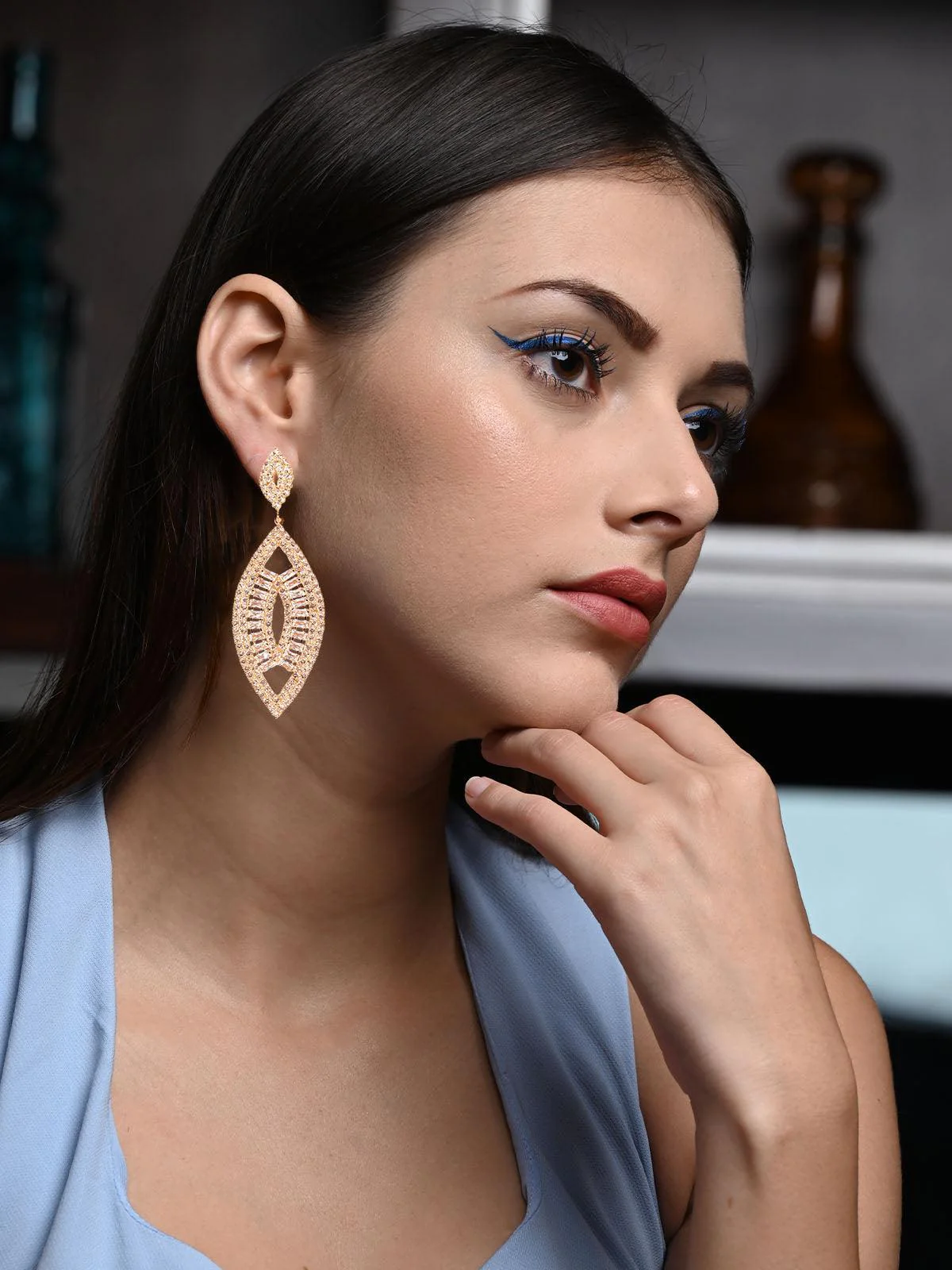 Odette Women Gold Metal Earrings