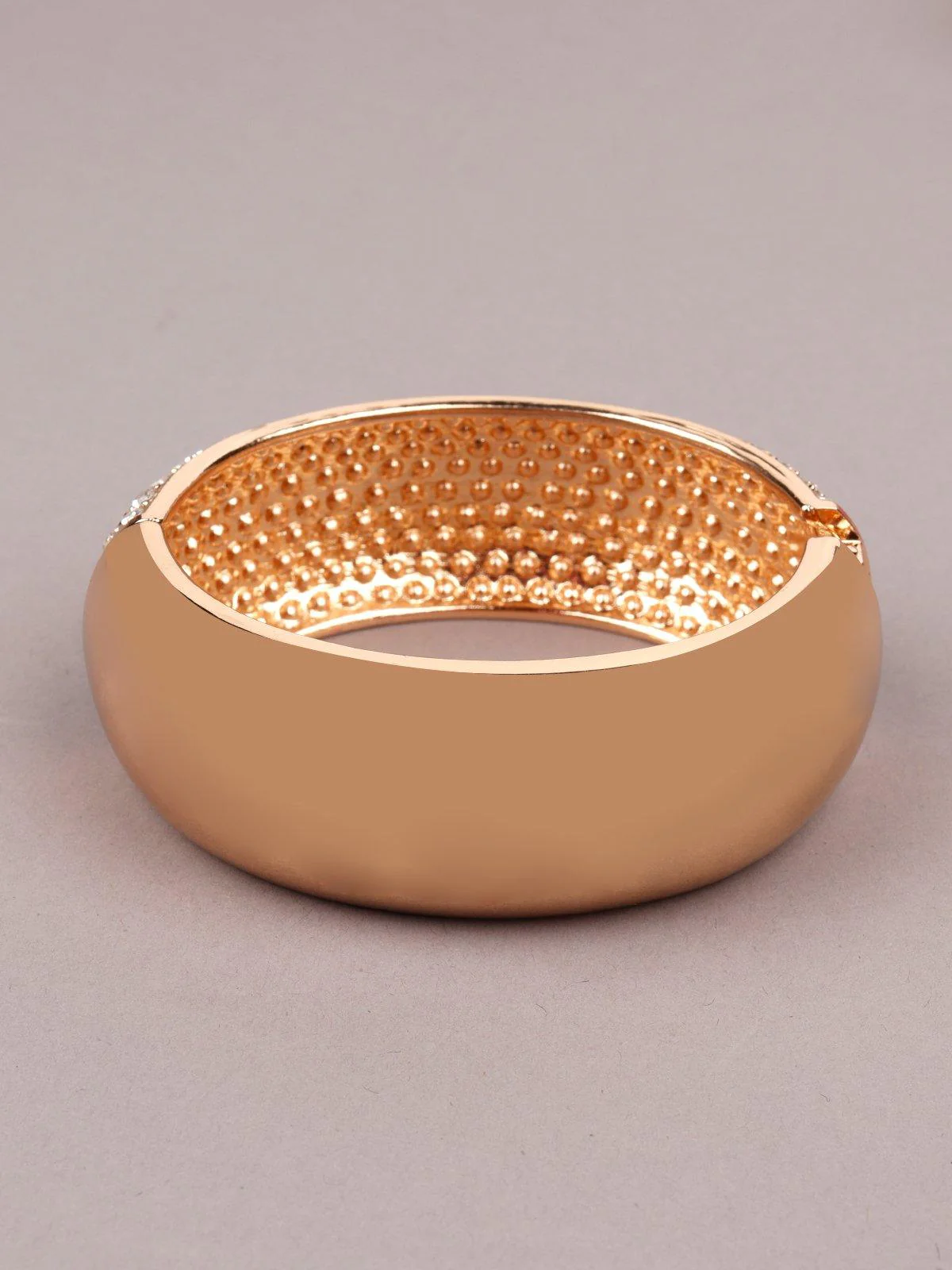 Odette Women Gold Metal Curved Kada - Image 6
