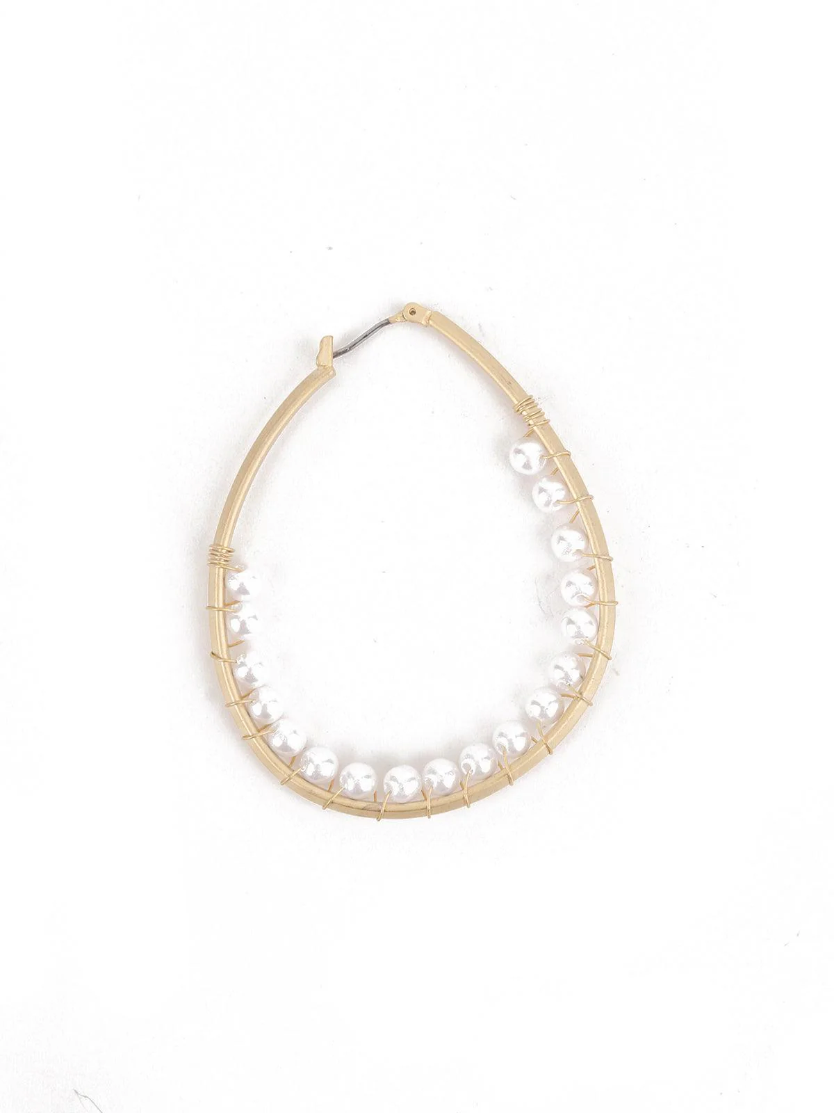 Odette Women Gold Tone Droplet Shape Hoops - Image 6