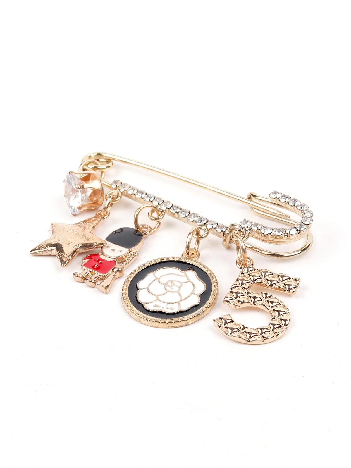 Odette Women Gold-Metal Pin Brooch - Image 4