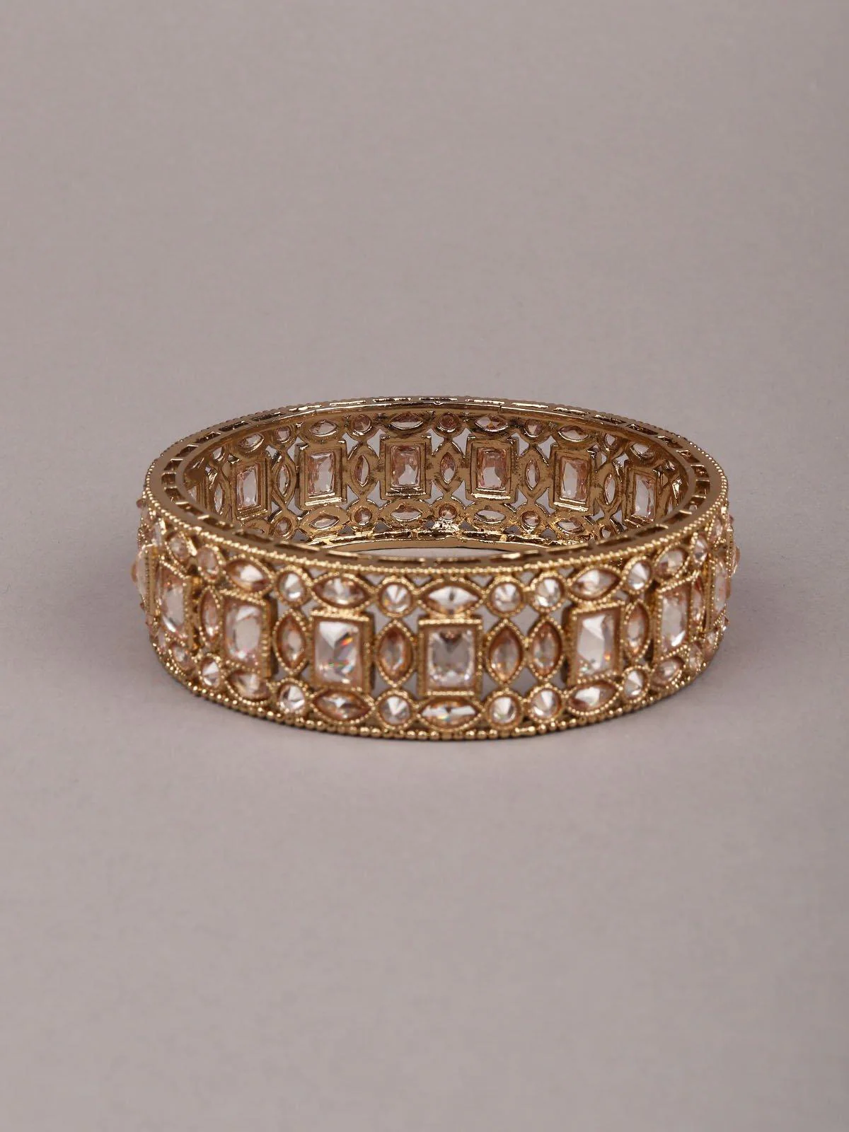 Odette Women Gold Metal Kada Set - Image 4