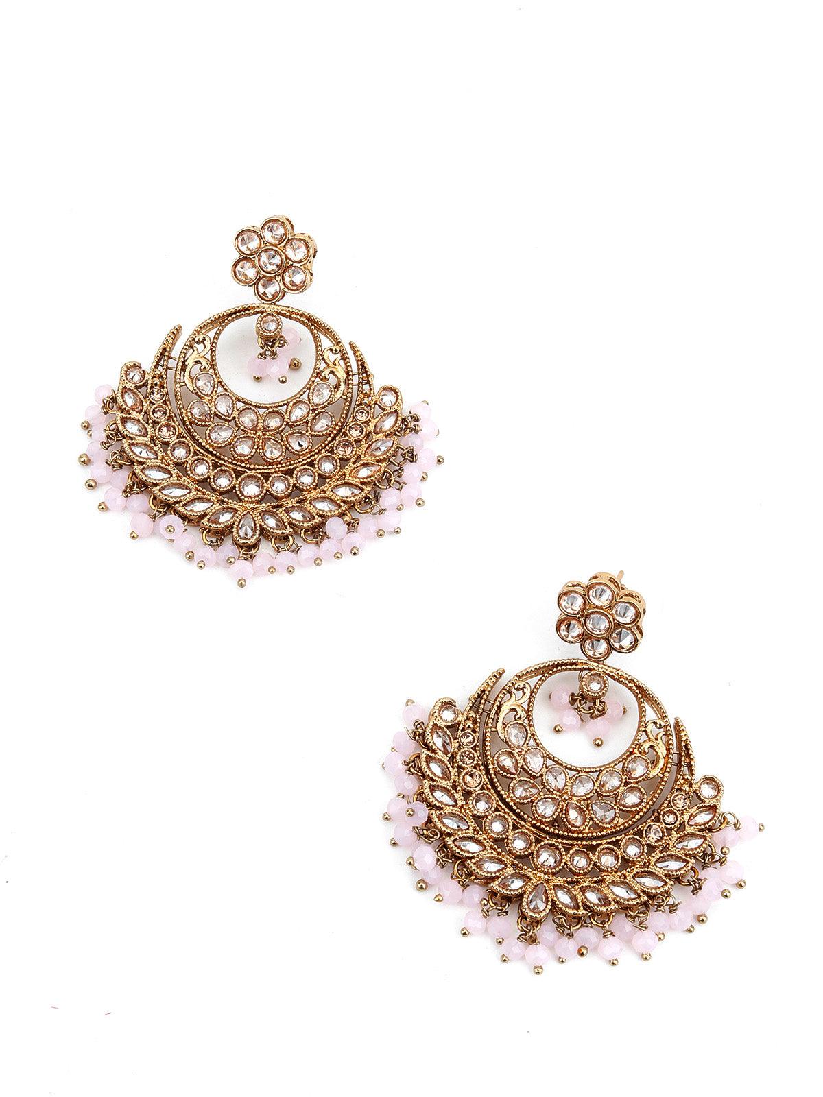 Odette Women Gold Tone Lavender Pearl Necklace Set - Image 4