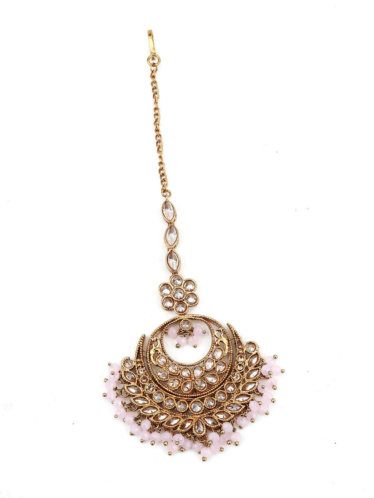 Odette Women Gold Tone Lavender Pearl Necklace Set - Image 6