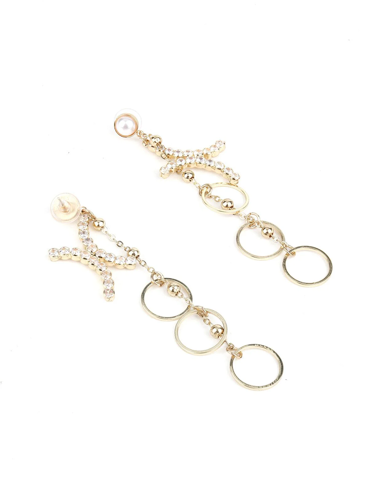 Odette Women Gold Tone Ring Dangle Earrings! - Image 6