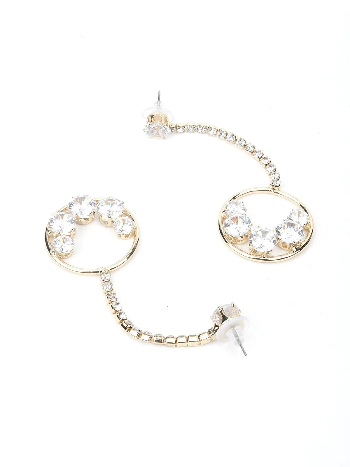 Odette Women Gold Tone Round Drop-Dangle Earrings - Image 6