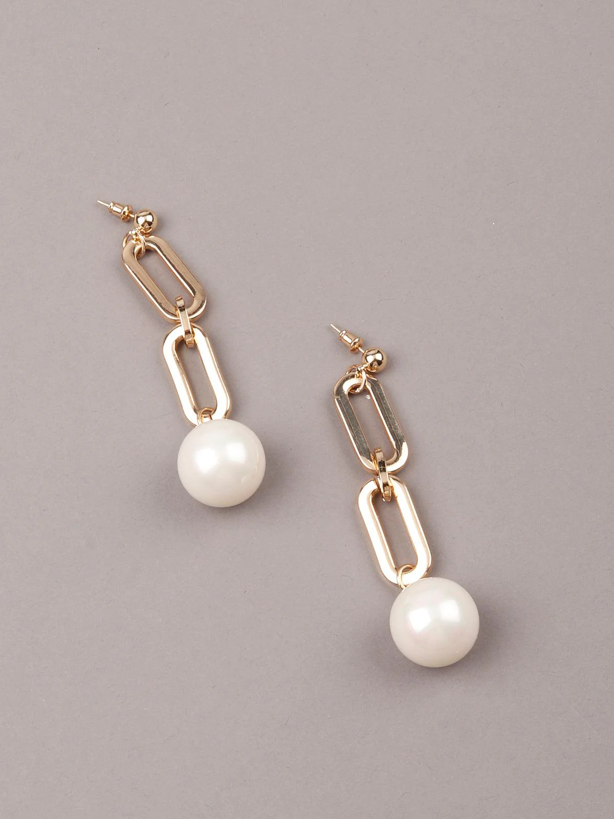Odette Gold-Tone Statement Earrings For Women - Image 4