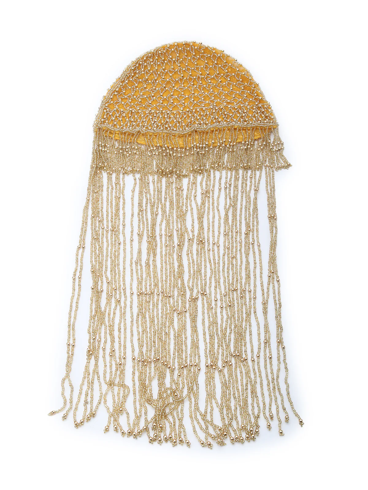 Odette Golden Tasseled Tribal Hair Cap For Women - Image 5