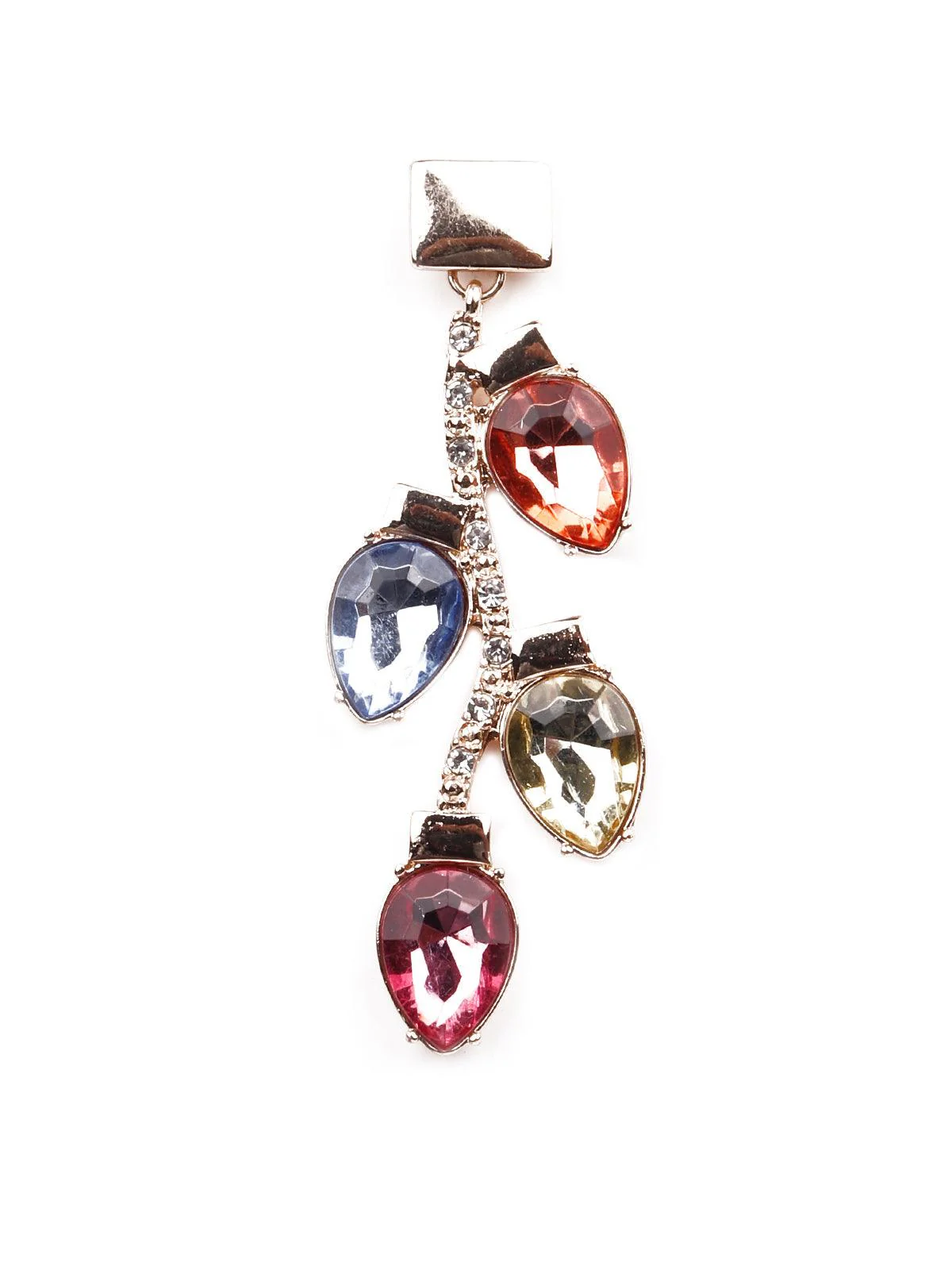 Odette Women Gorgeous Artificial Crystal Multicolour Drop Earrings - Image 4