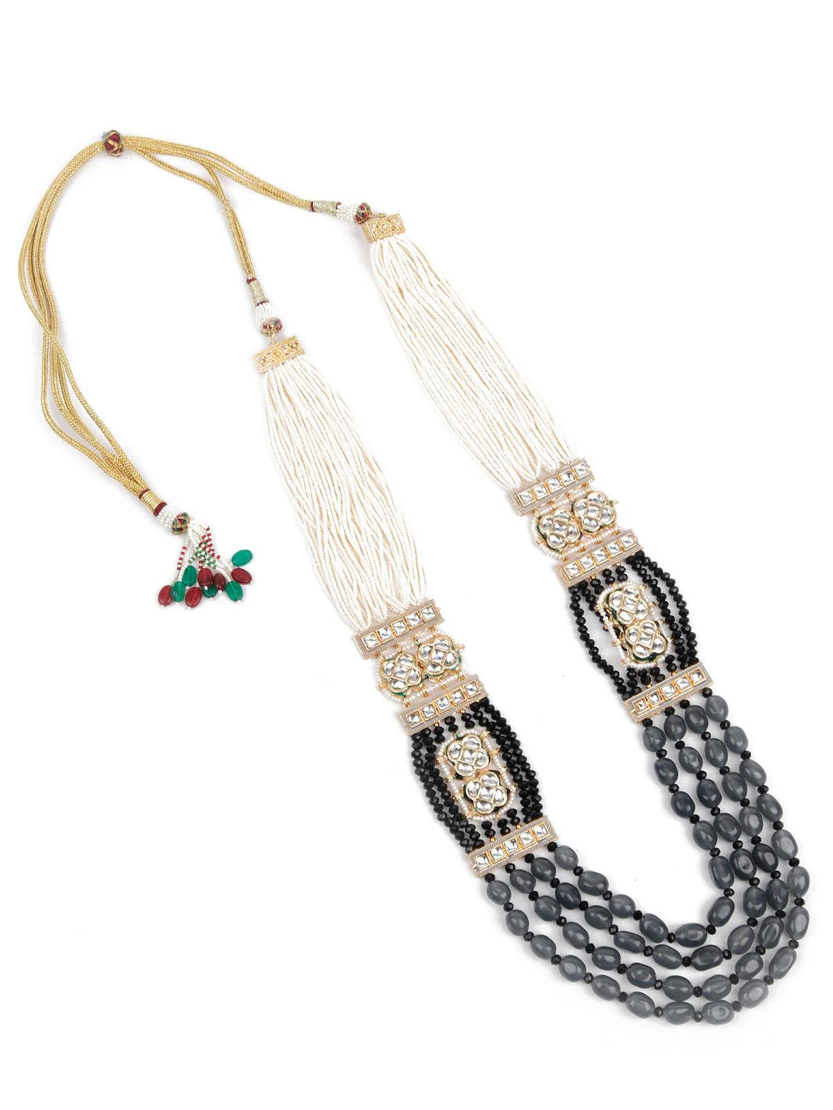 Odette Gorgeous Black & Grey Necklace Set For Women - Image 4