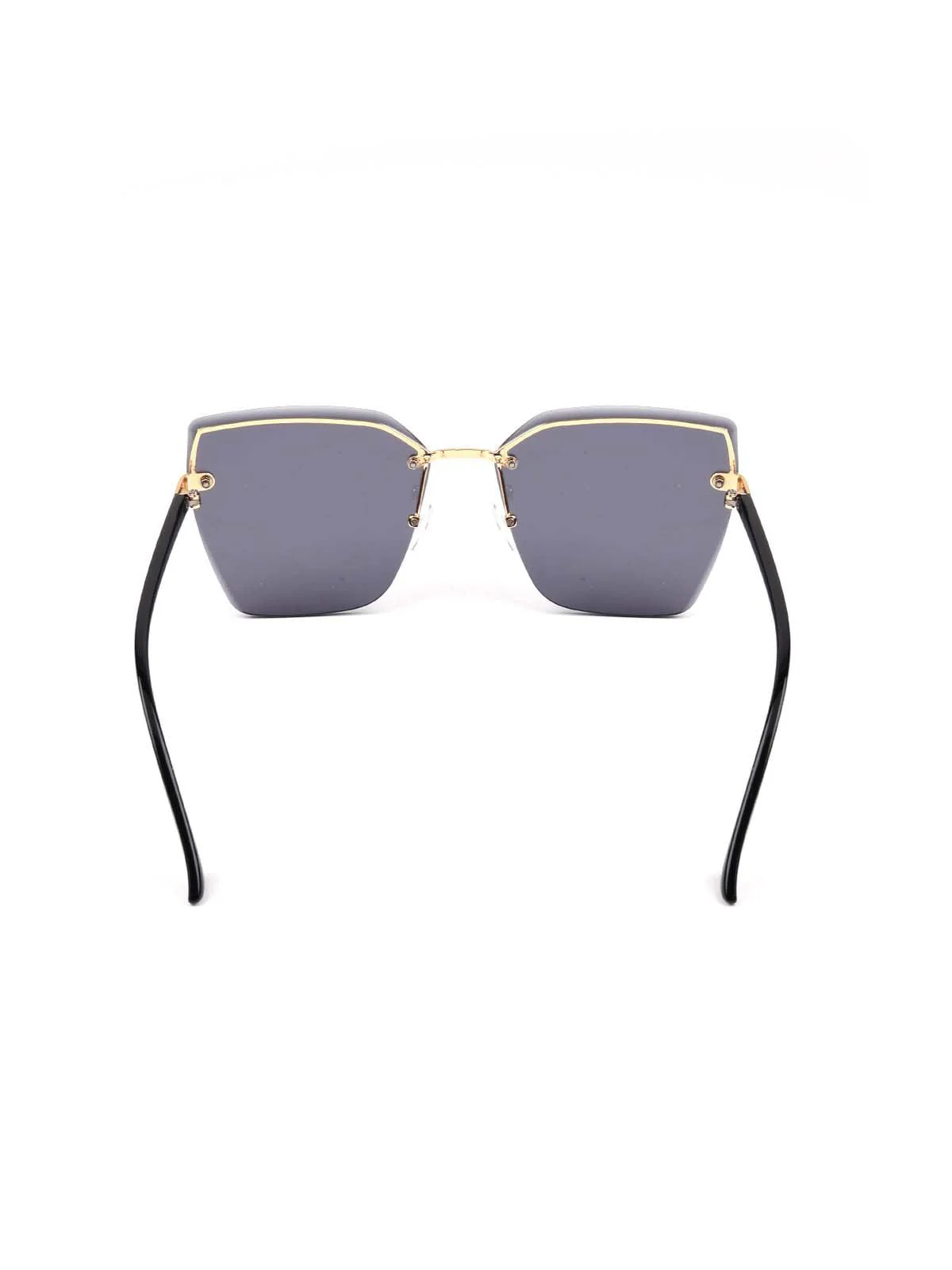 Odette Women Gorgeous Black Shaded Cat Eye Sunglasses - Image 6