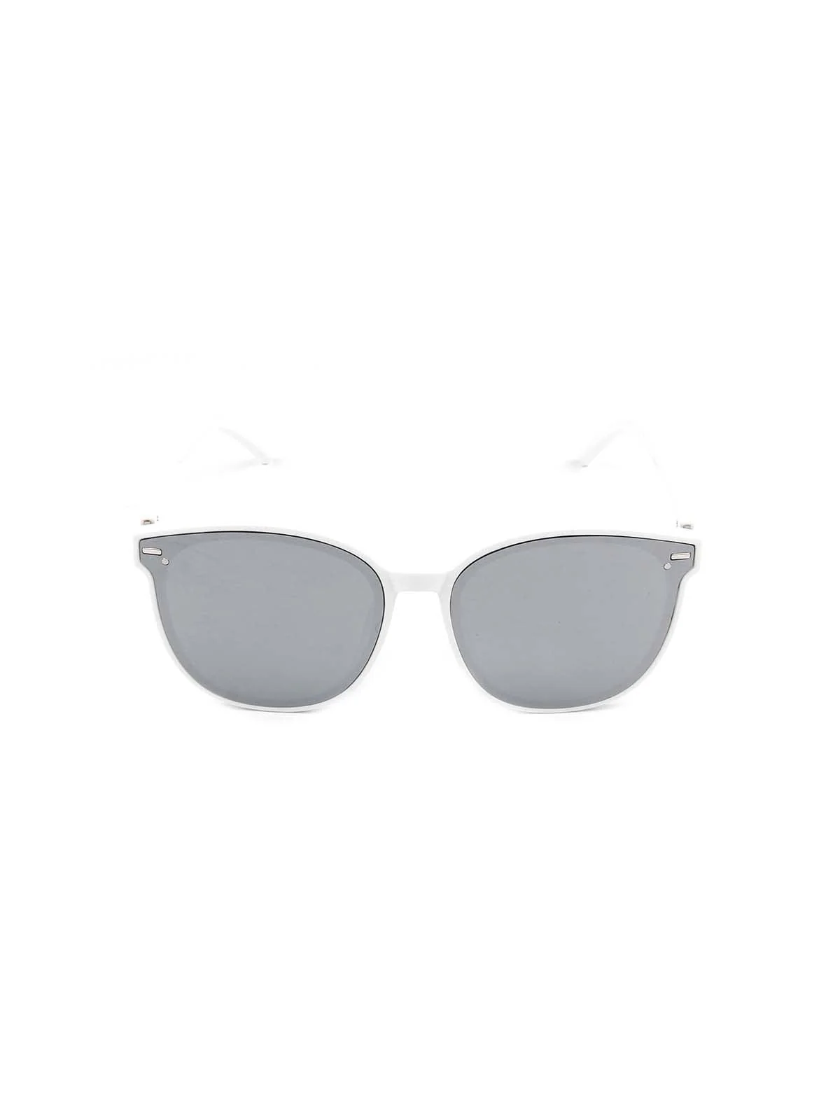 Odette Women Gorgeous Black Sunglasses With A White Frame - Image 5