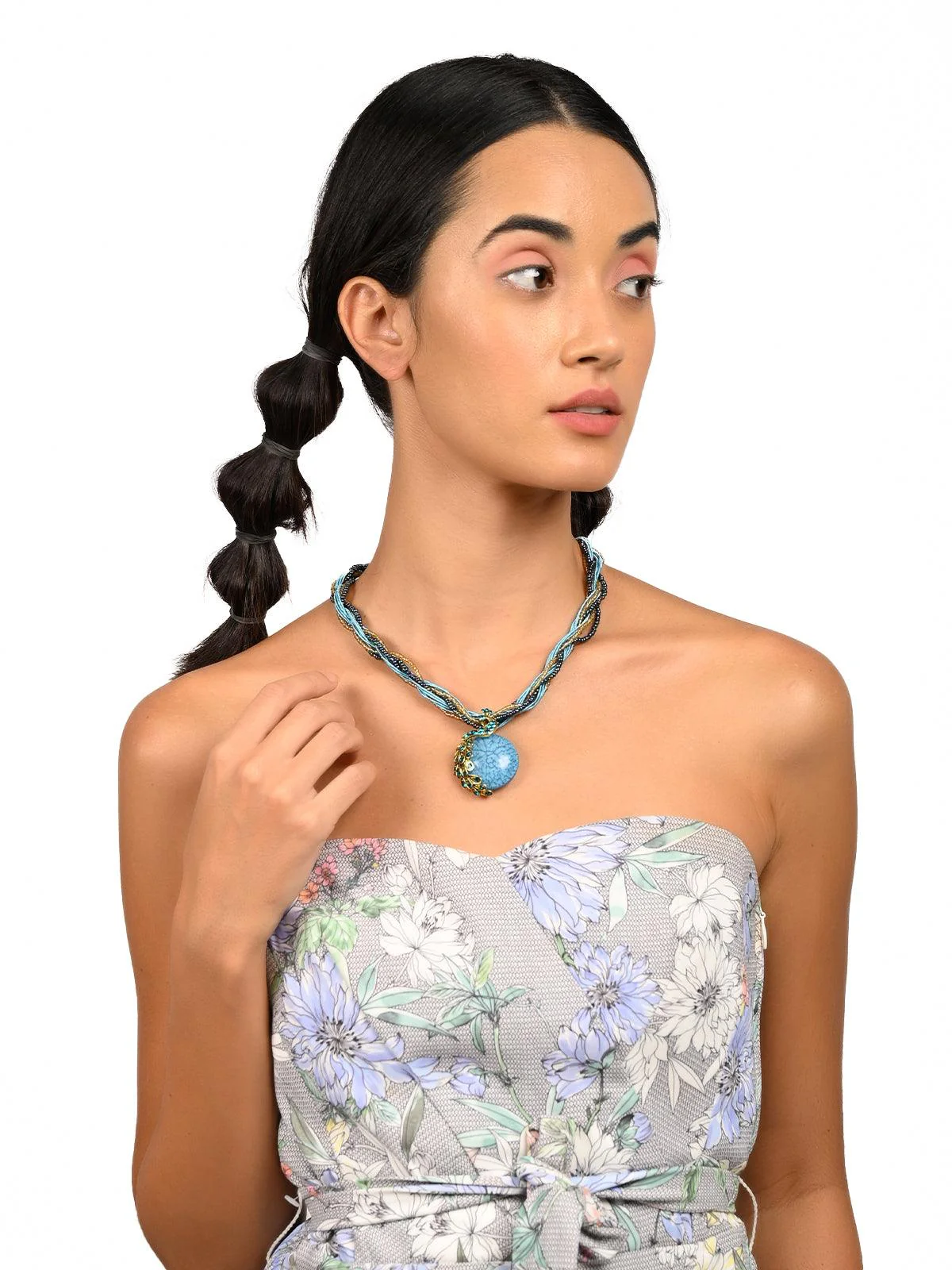 Odette Women Gorgeous Blue Pendant Necklace