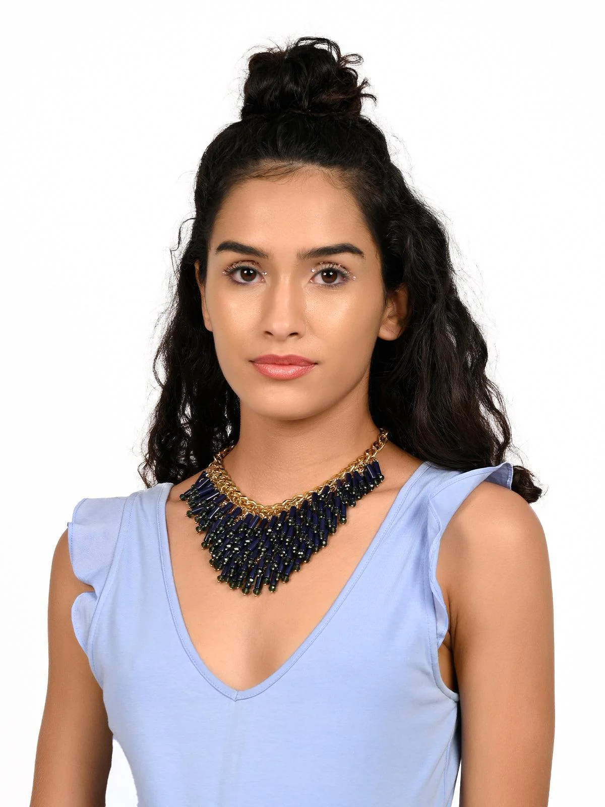Odette Women Gorgeous Blue Statement Necklace