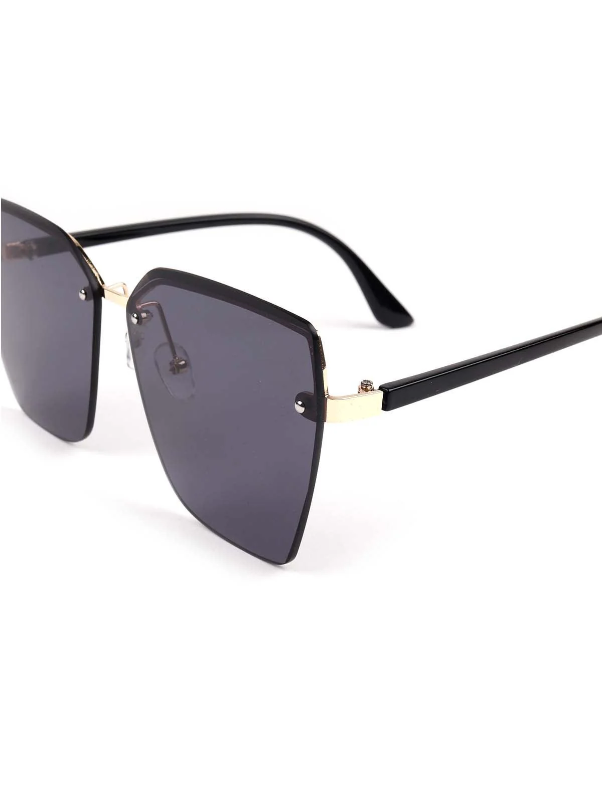 Odette Women Gorgeous Black Studded Sunglasses - Image 4