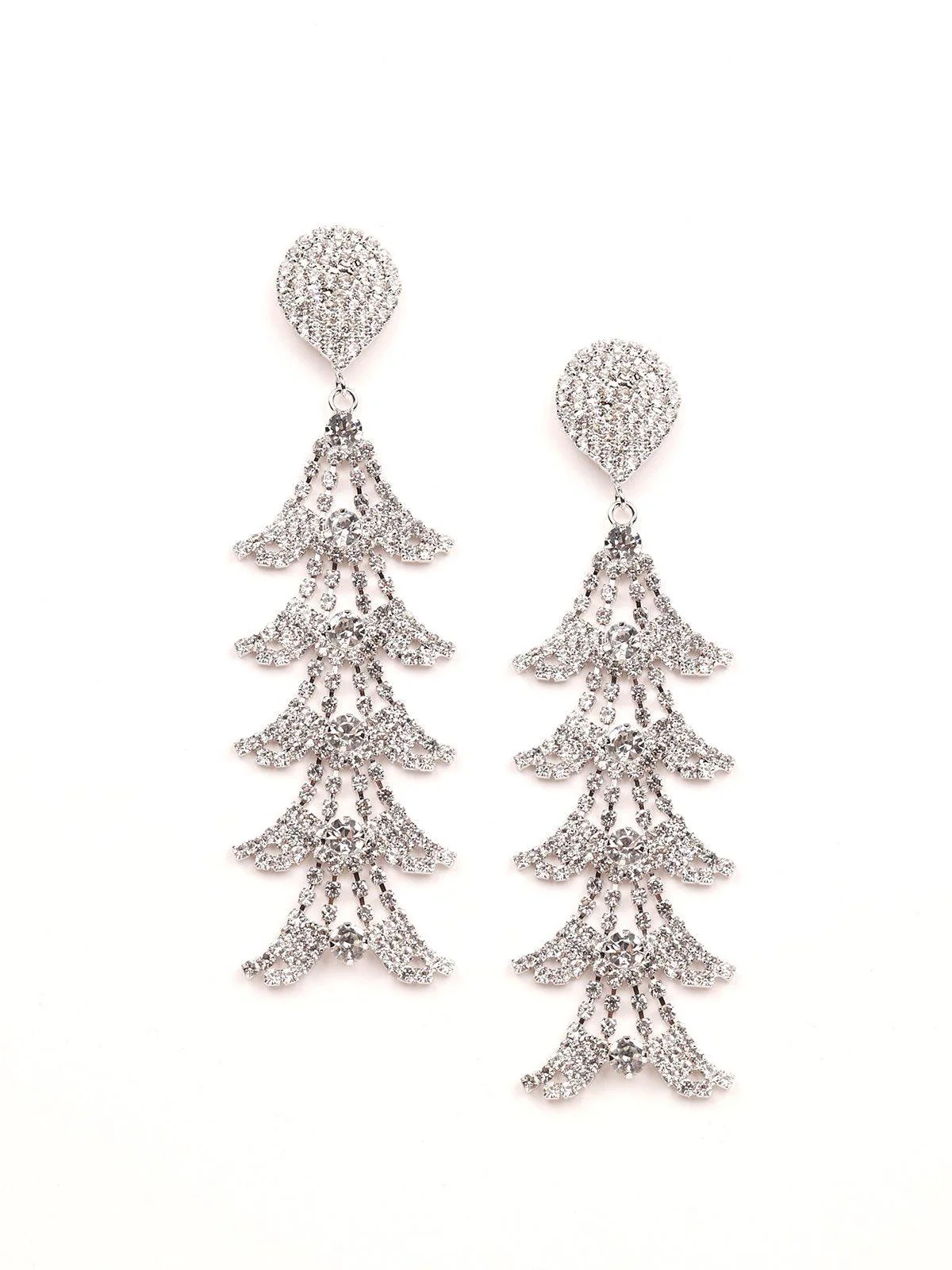 Odette Women Silver Metal Earrings - Image 3