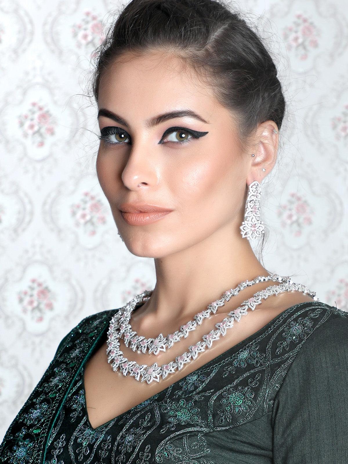 Odette Women Gorgeous Double Layered Necklace Set