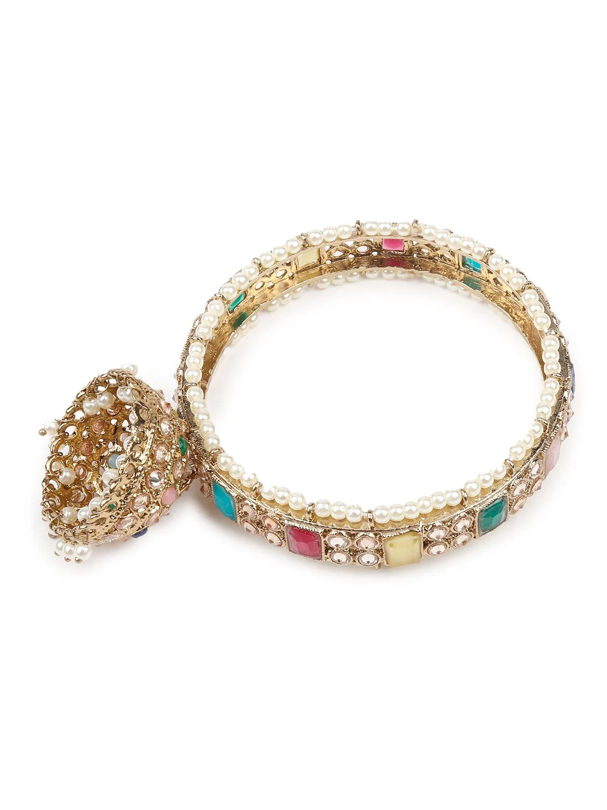 Odette Gorgeous Embellished Pair Kada For Women - Image 6