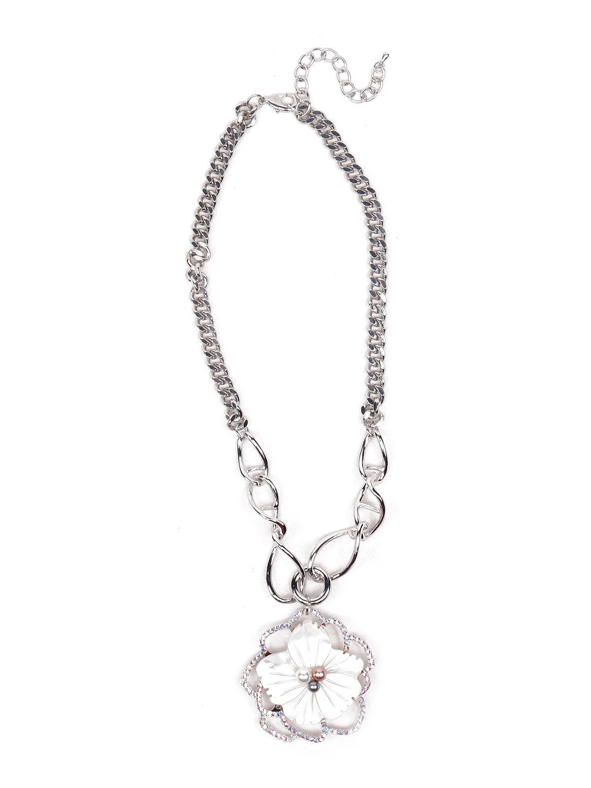 Odette Women Silver Metal Necklace - Image 3