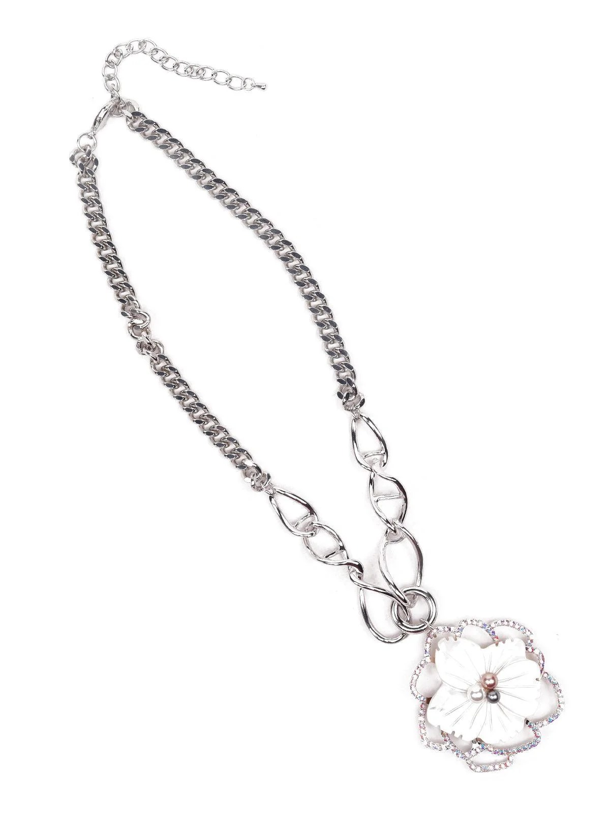 Odette Women Silver Metal Necklace - Image 4