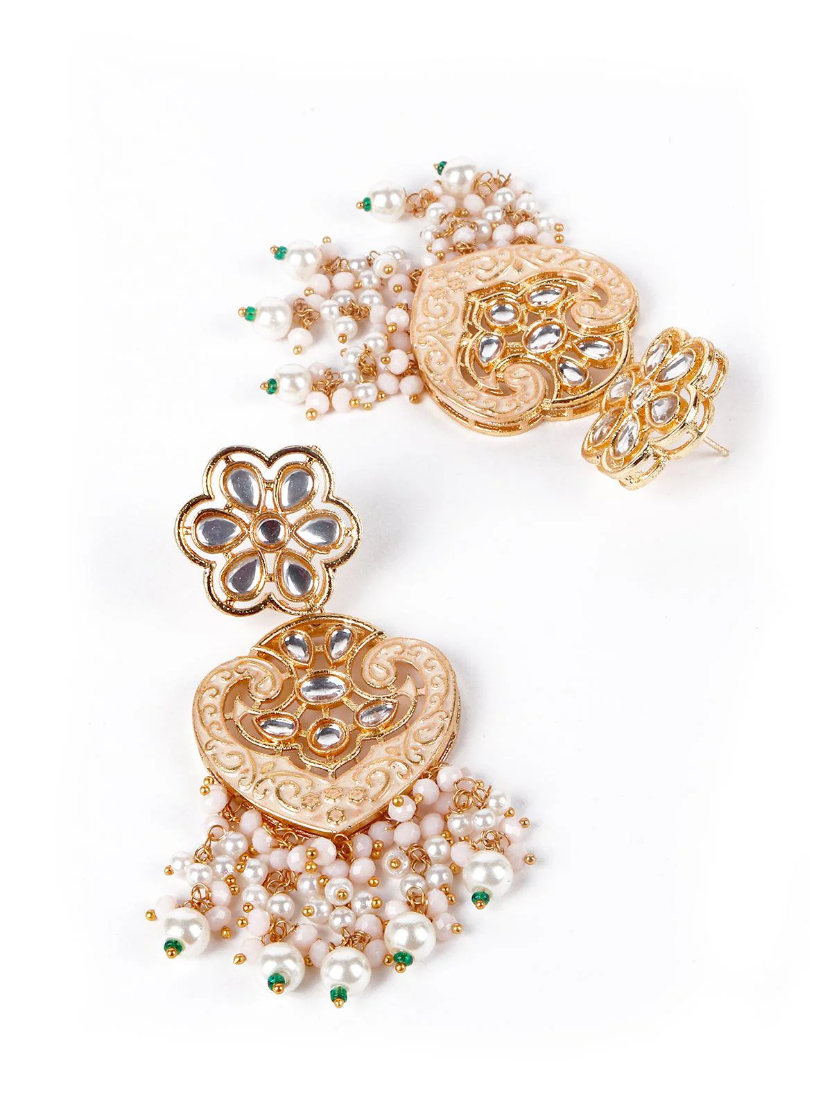 Odette Gorgeous Gold Embellished Necklace Set For Women - Image 5