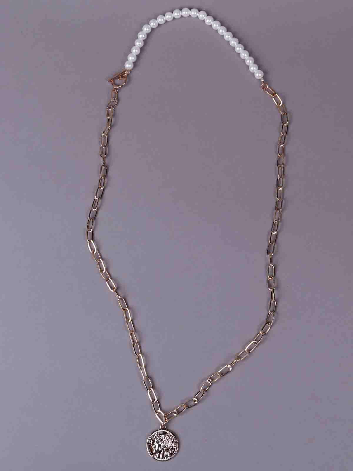 Odette Women Gold-Tone Coinmetal Pendant Necklace - Image 3