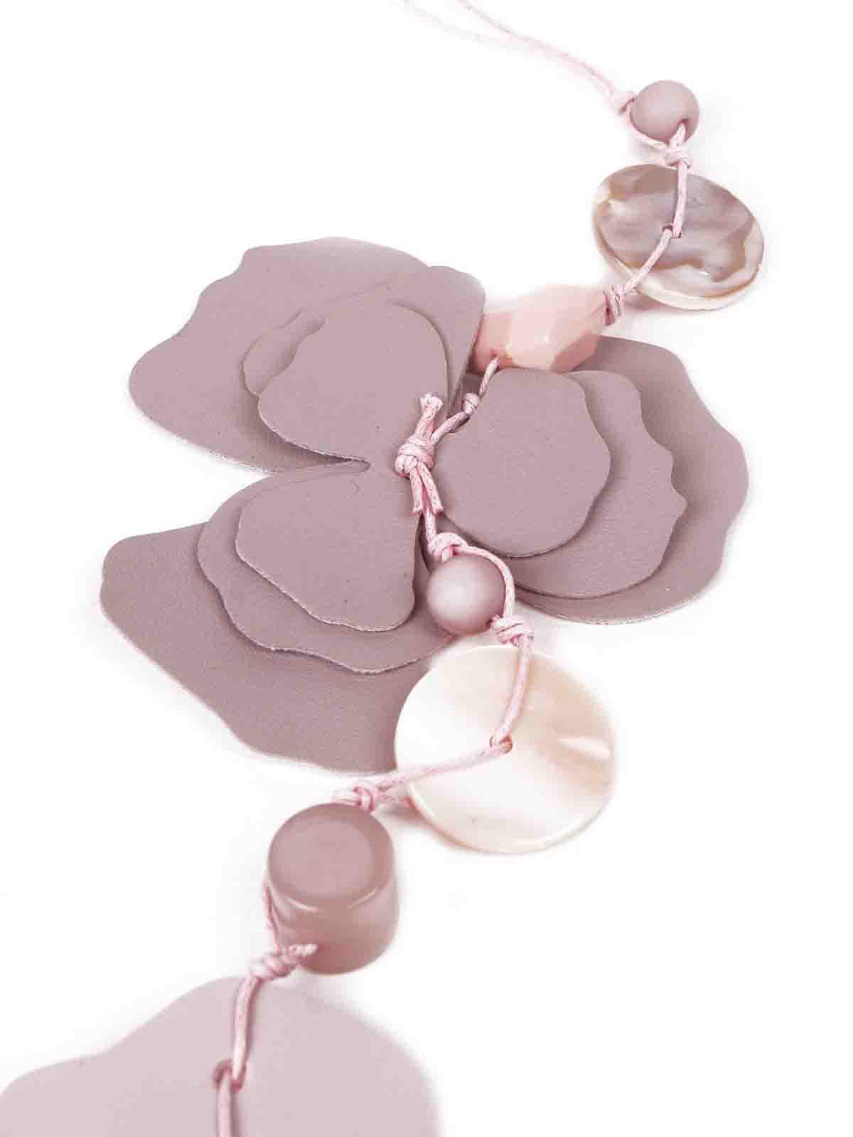 Odette Women Lilac Embellished Metal Necklace - Image 5