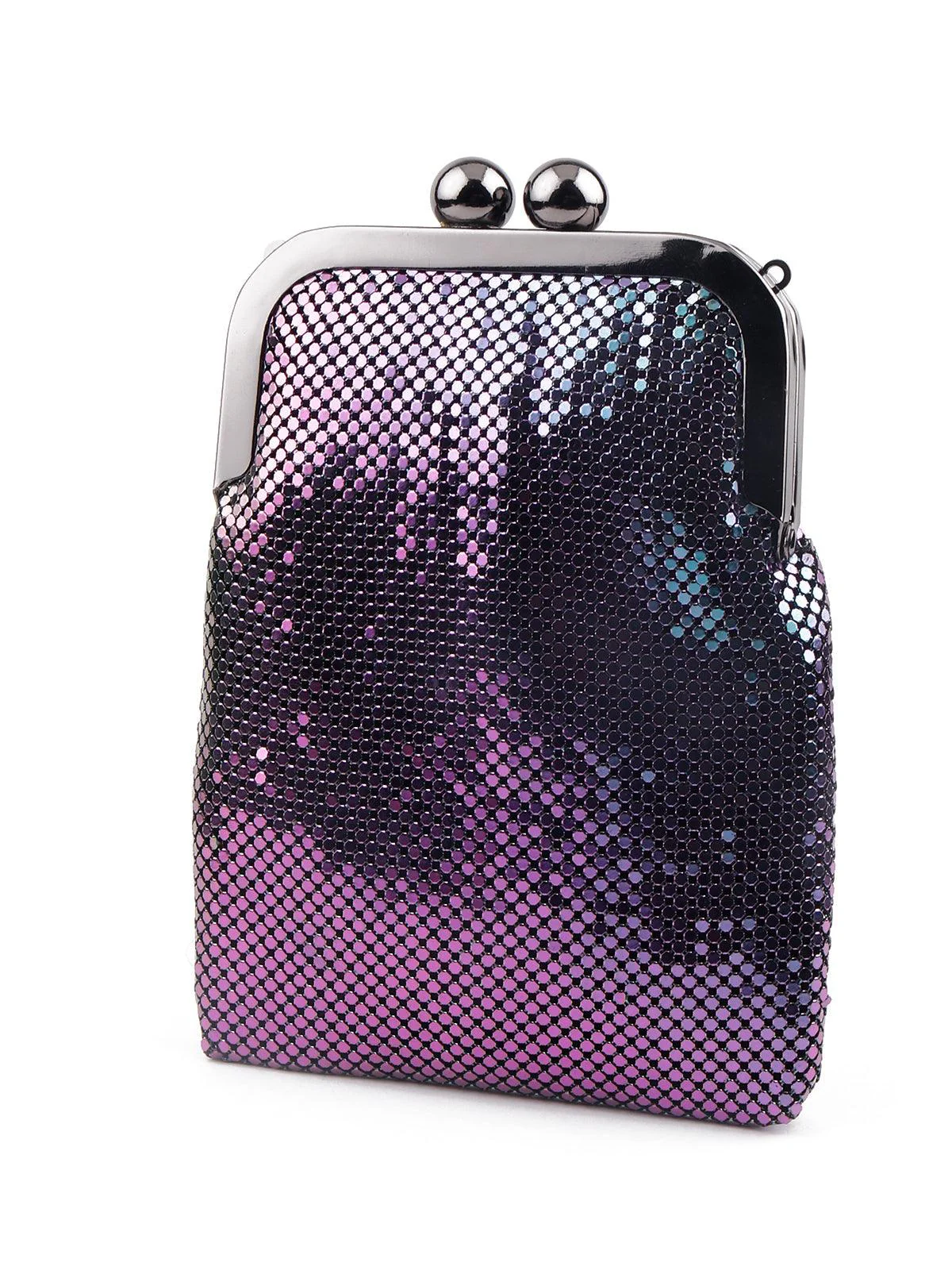 Odette Gorgeous Multicoloured Chrome Sling Bag For Women - Image 4