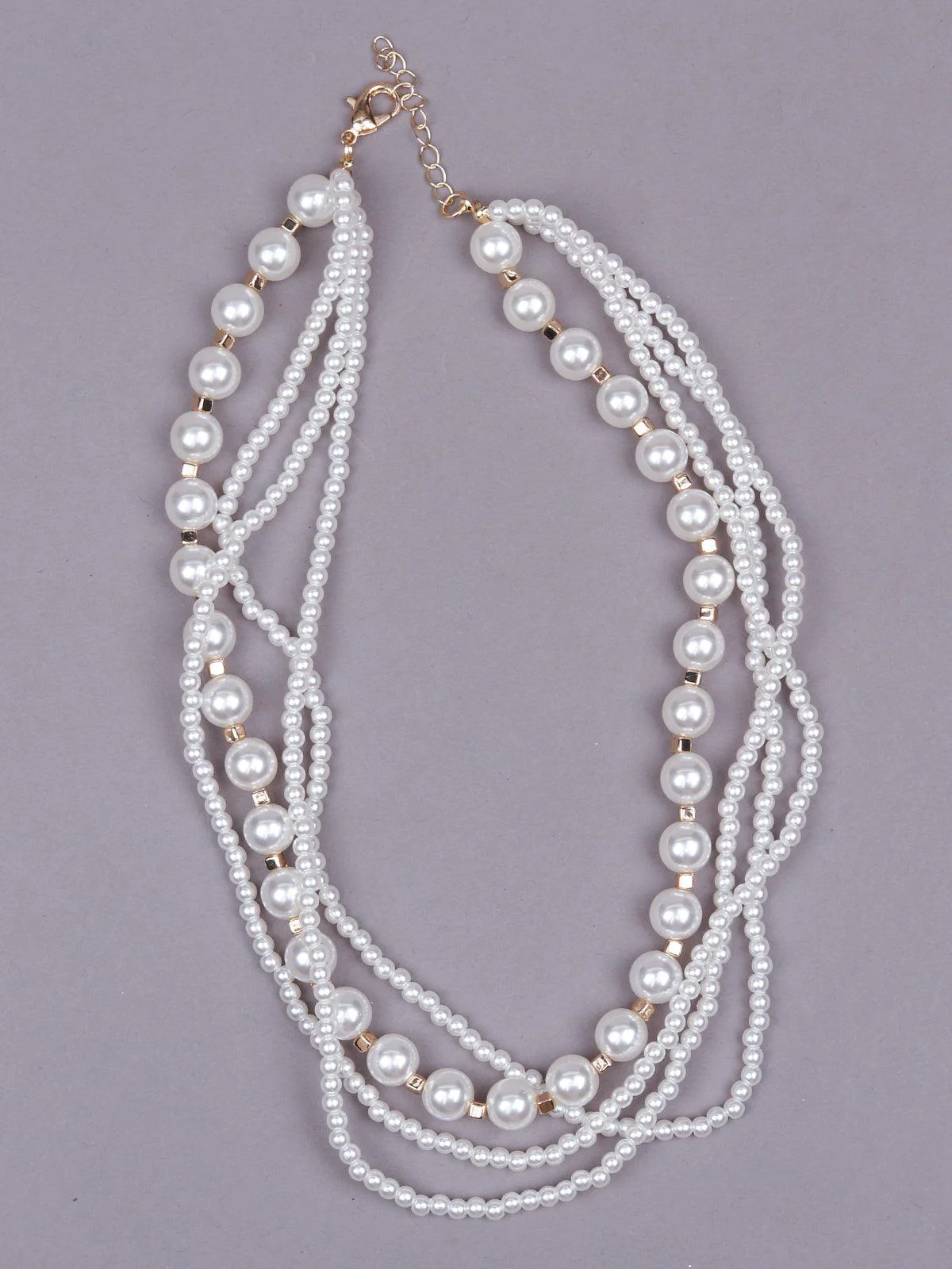 Odette Women White Metal Necklace - Image 3