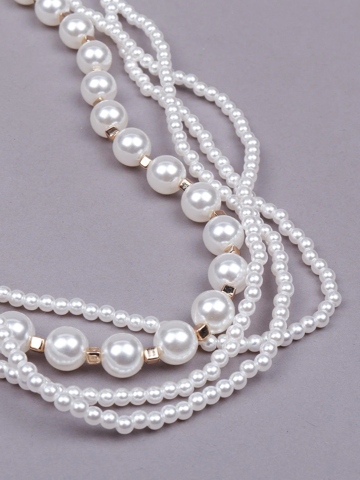 Odette Women White Metal Necklace - Image 5