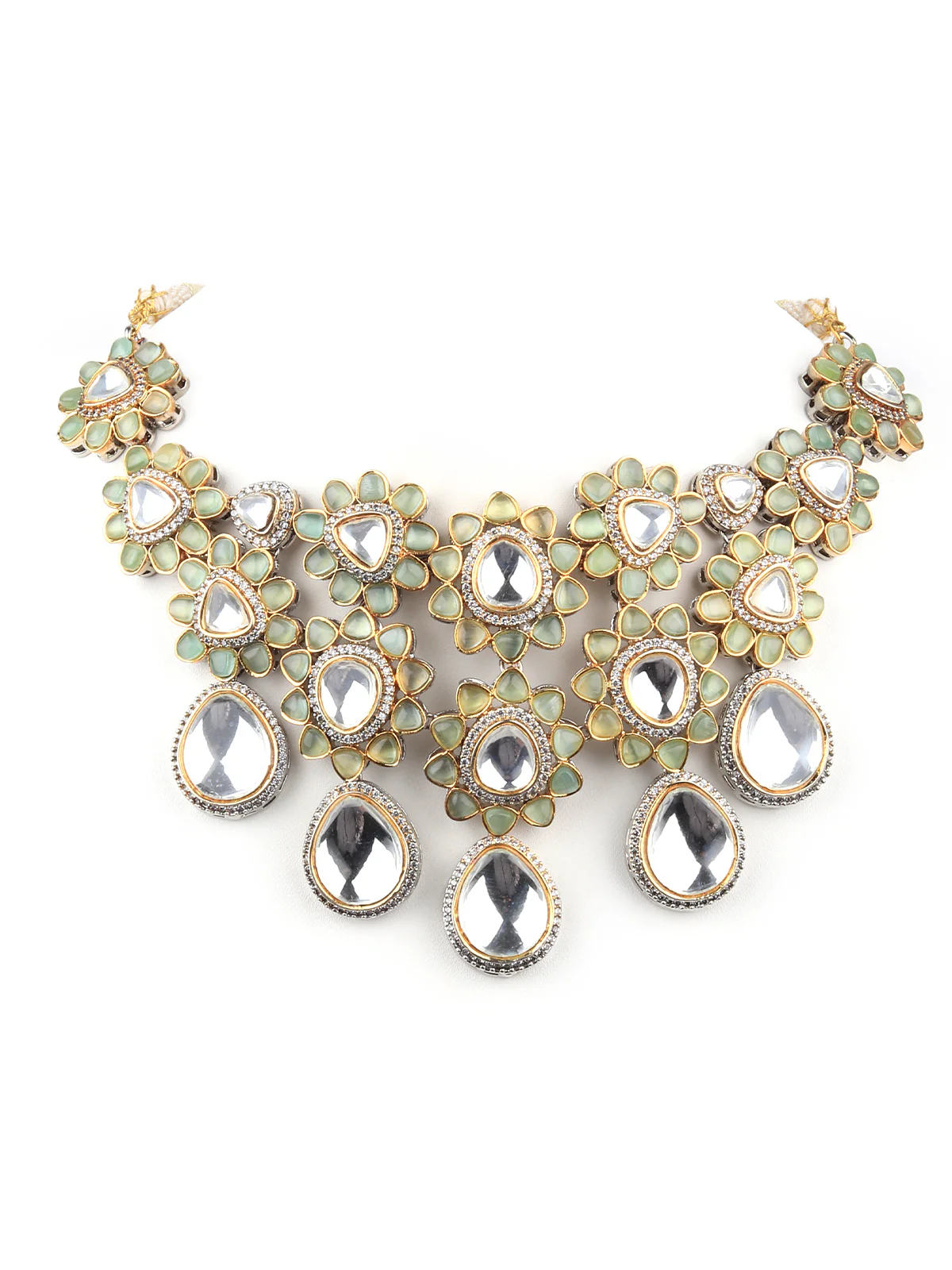 Odette Women Gorgeous Olive Green Choker Neckpiece - Image 4