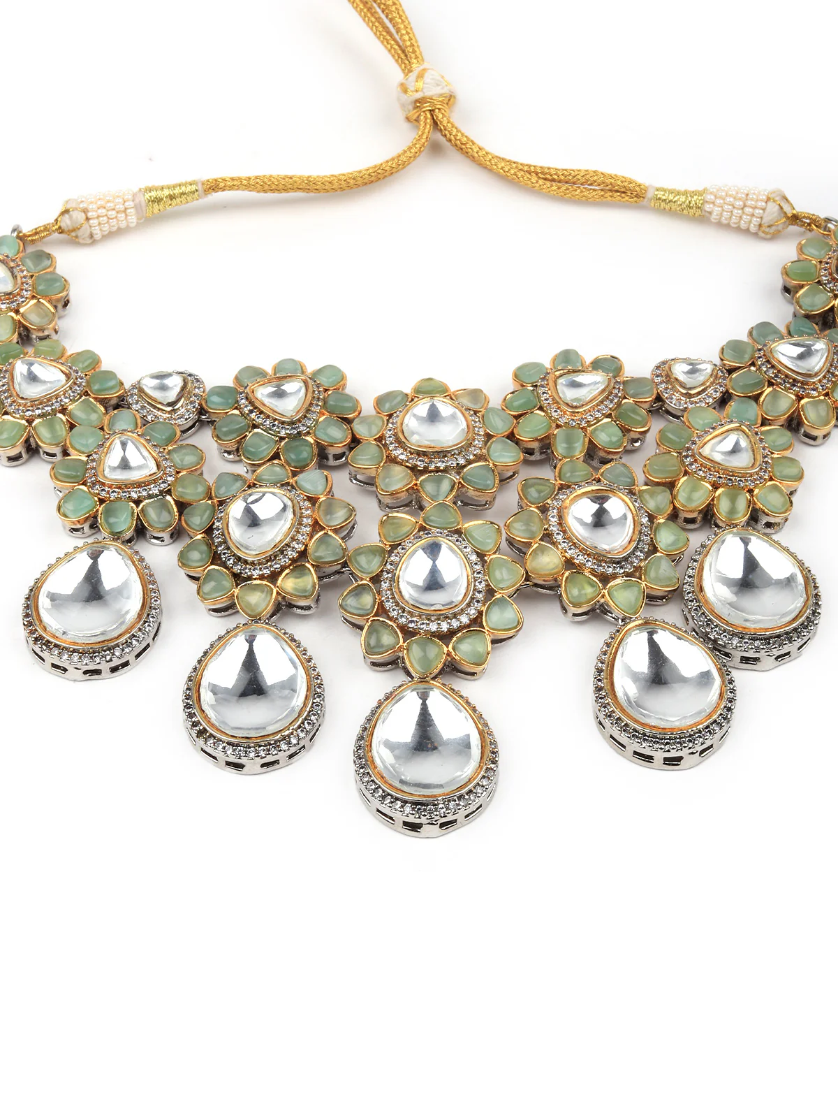 Odette Women Gorgeous Olive Green Choker Neckpiece - Image 5