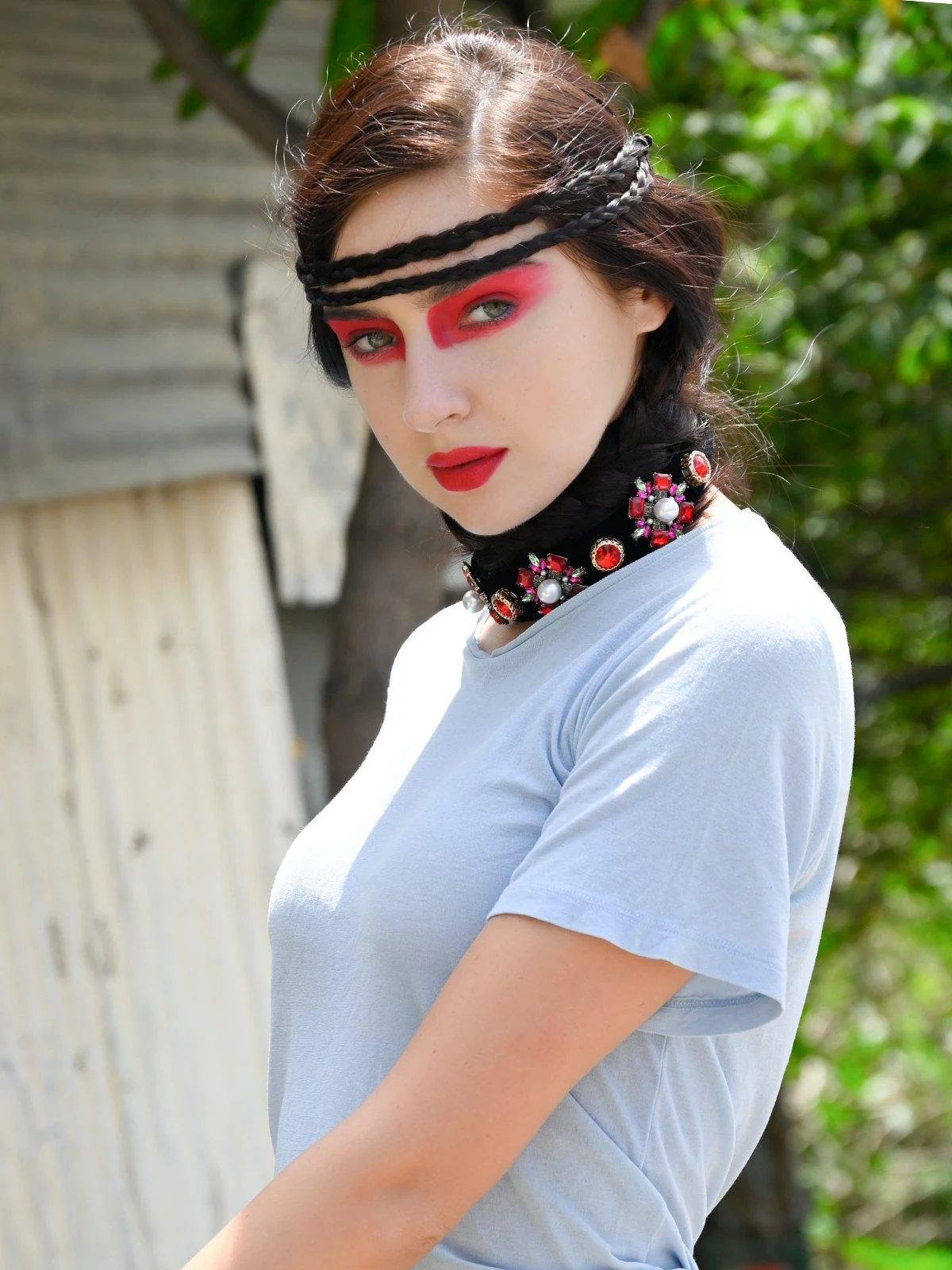 Odette Women Red Polyester Hairband - Image 2