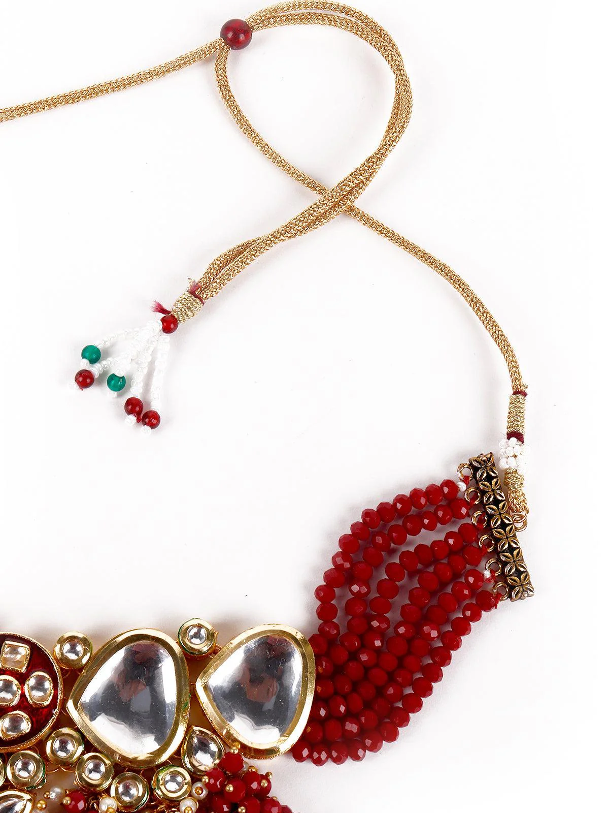 Odette Women Gorgeous Red Vibrant Necklace Set - Image 5