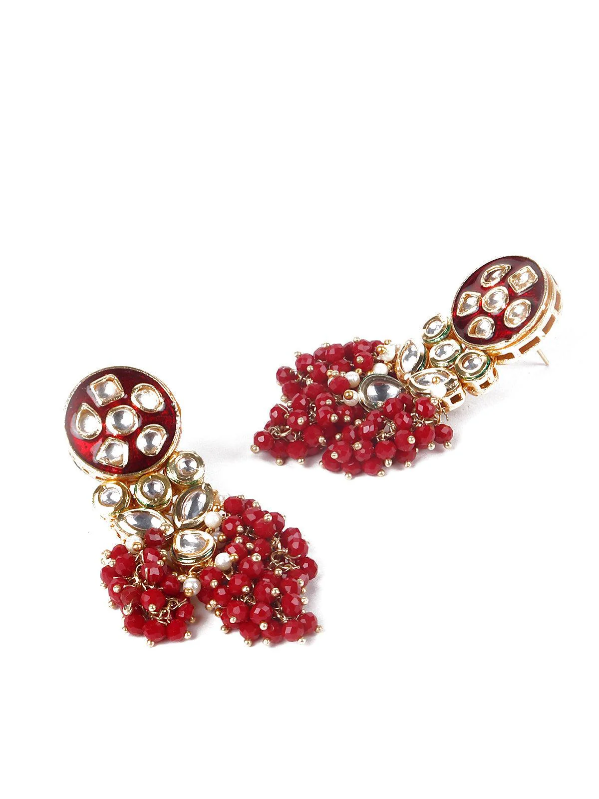 Odette Women Gorgeous Red Vibrant Necklace Set - Image 6