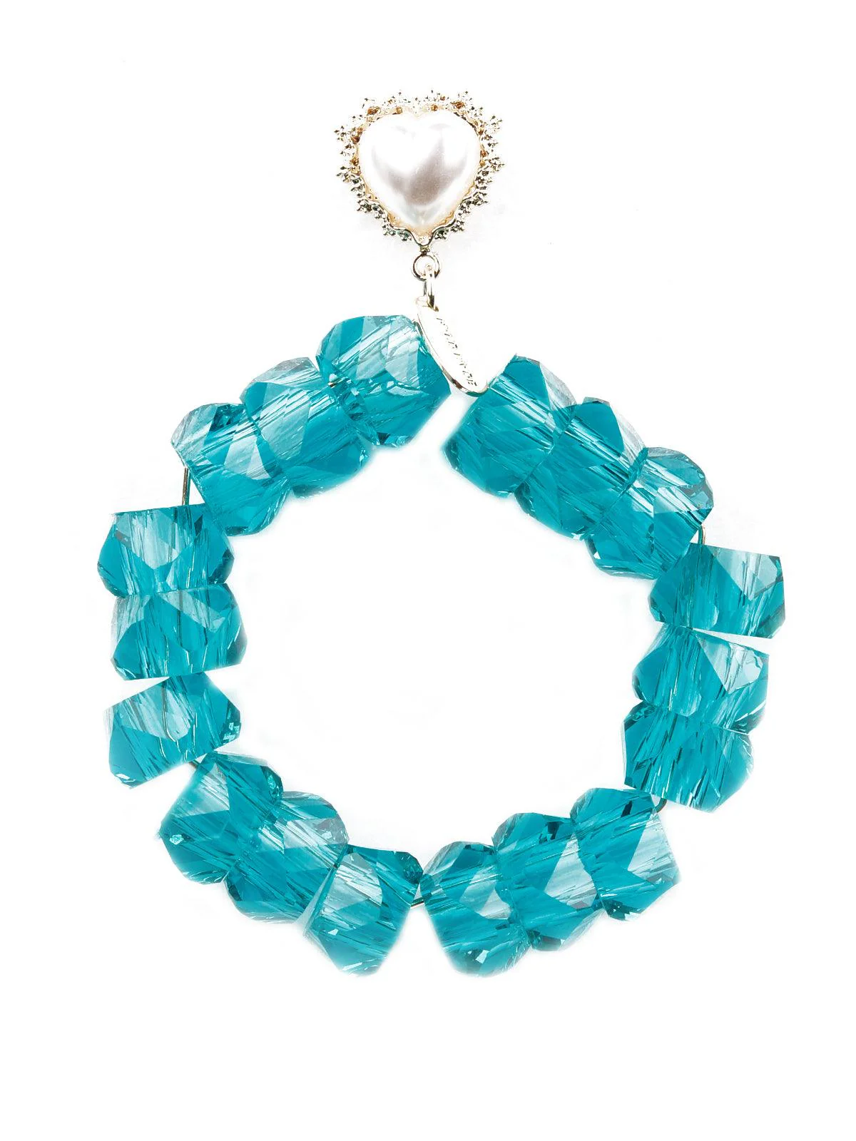 Odette Women Gorgeous Rounded Blue Beaded Earrings - Image 4