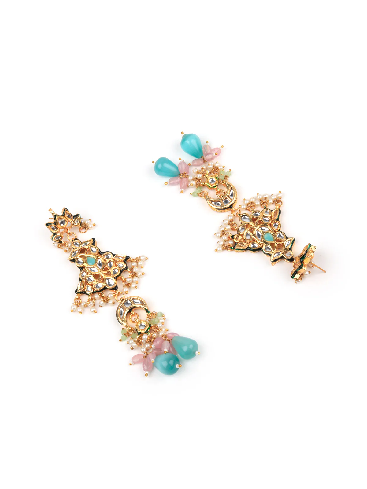 Odette Women Gorgeous Sea Green Double Sided Choker Neckpiece - Image 4